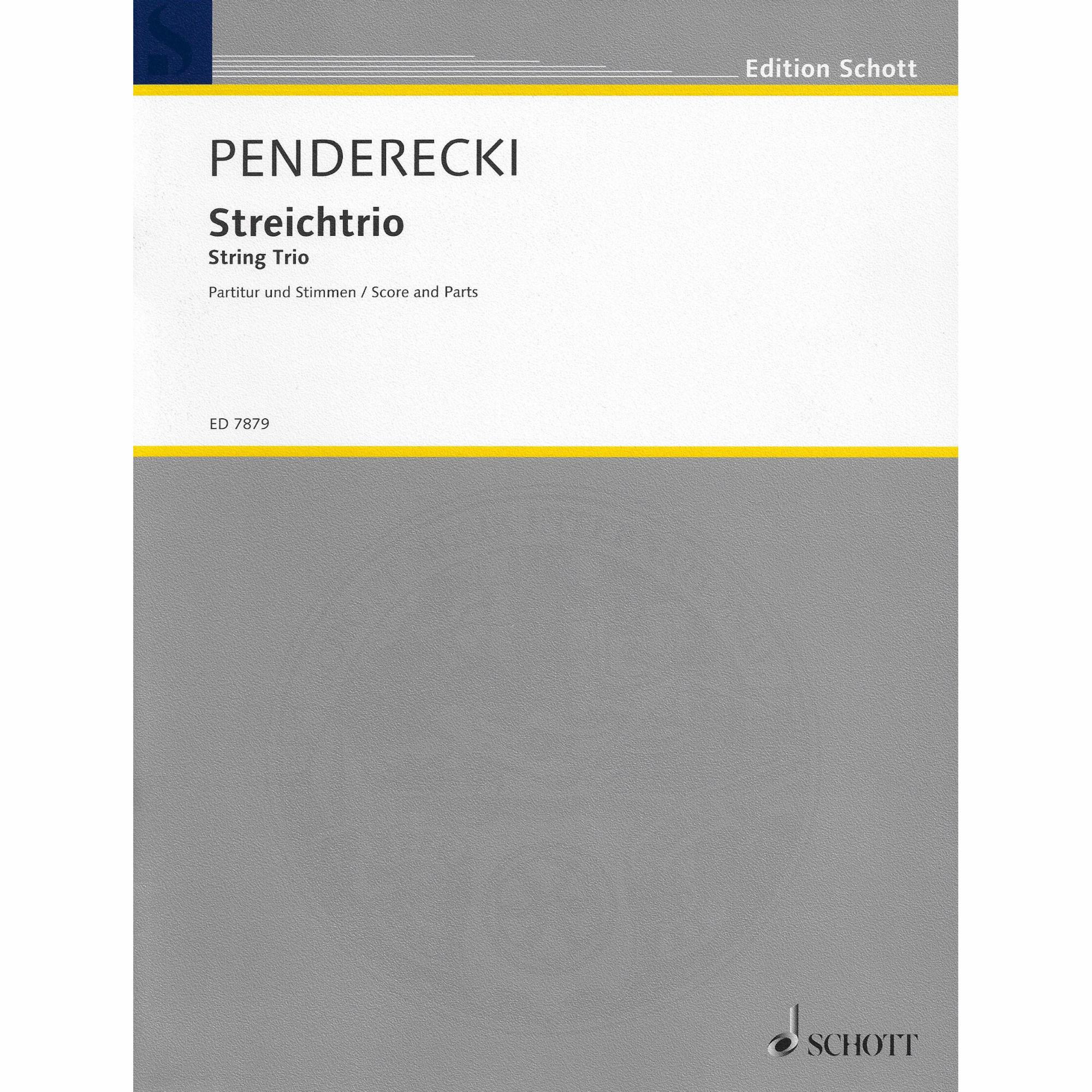 Penderecki -- String Trio for Violin, Viola, and Cello