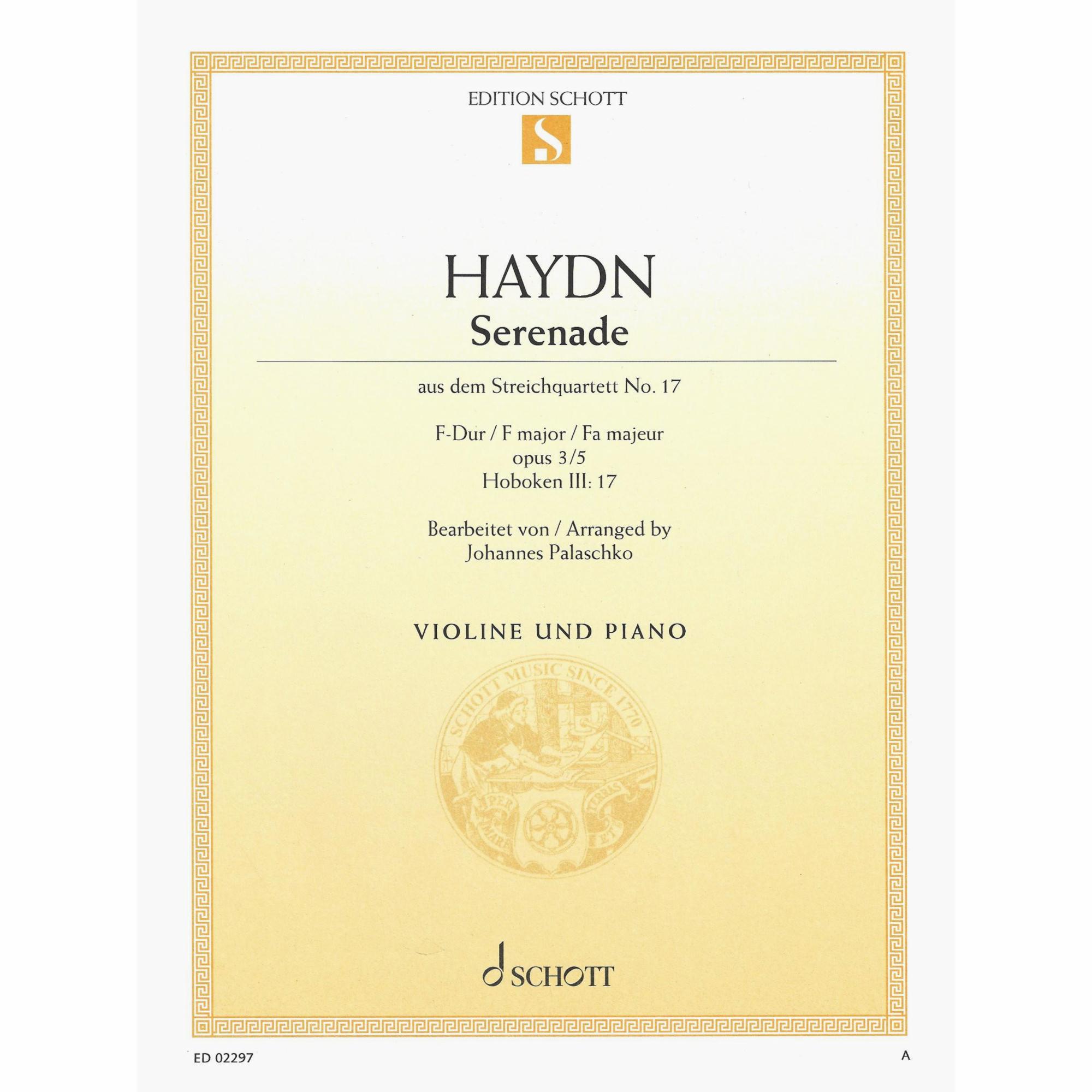 Haydn -- Serenade for Violin and Piano