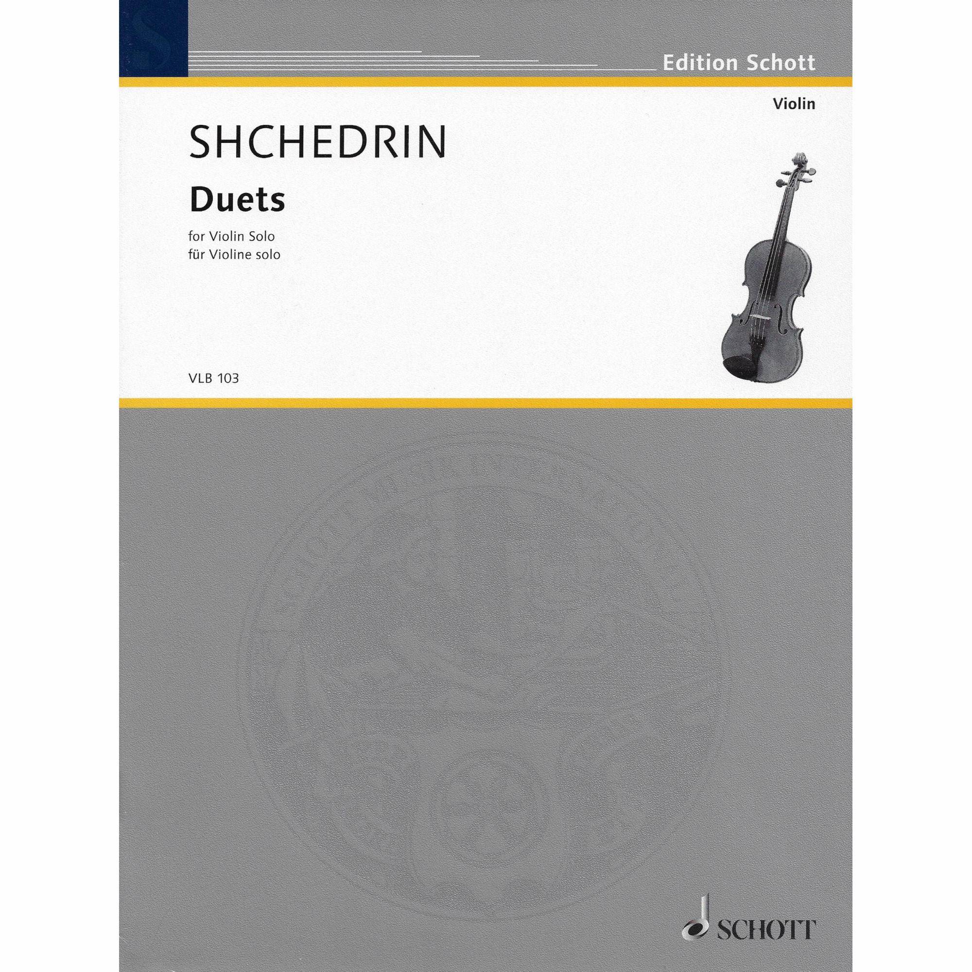 Shchedrin -- Duets for Solo Violin