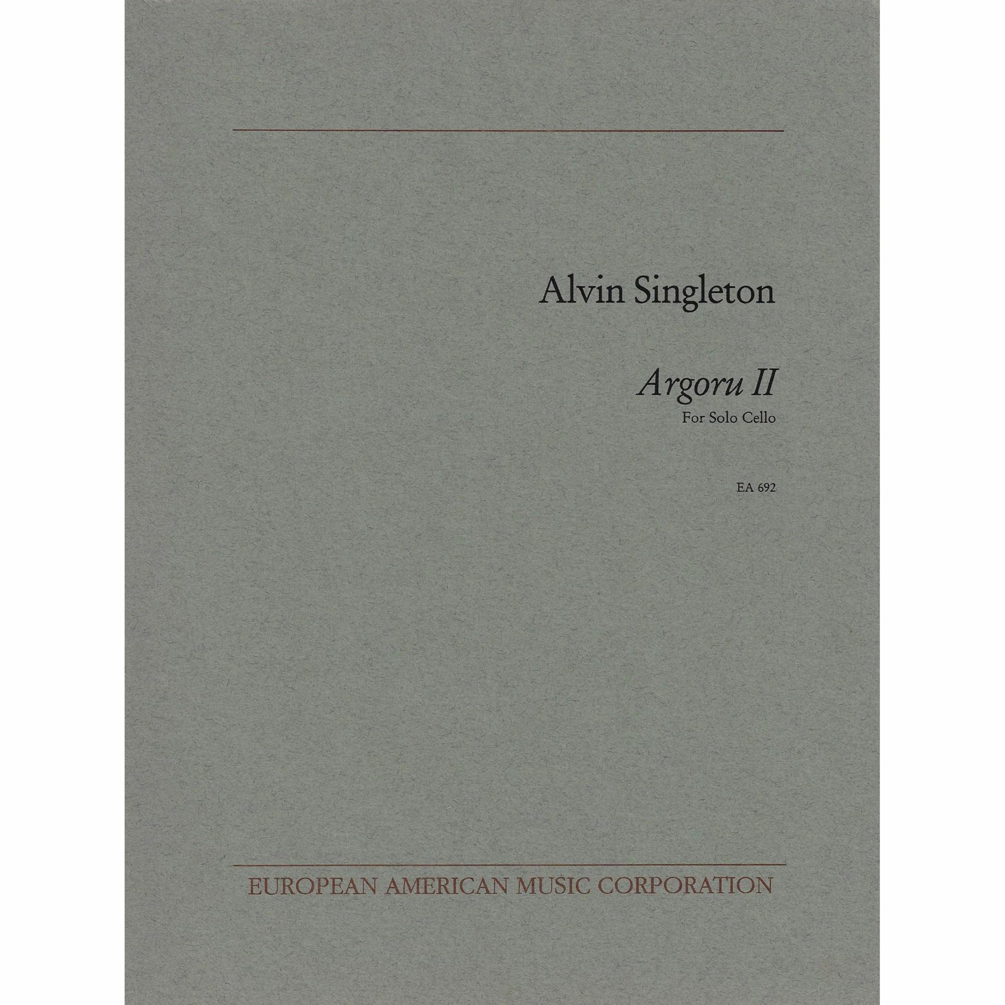 Singleton -- Argoru II for Solo Cello