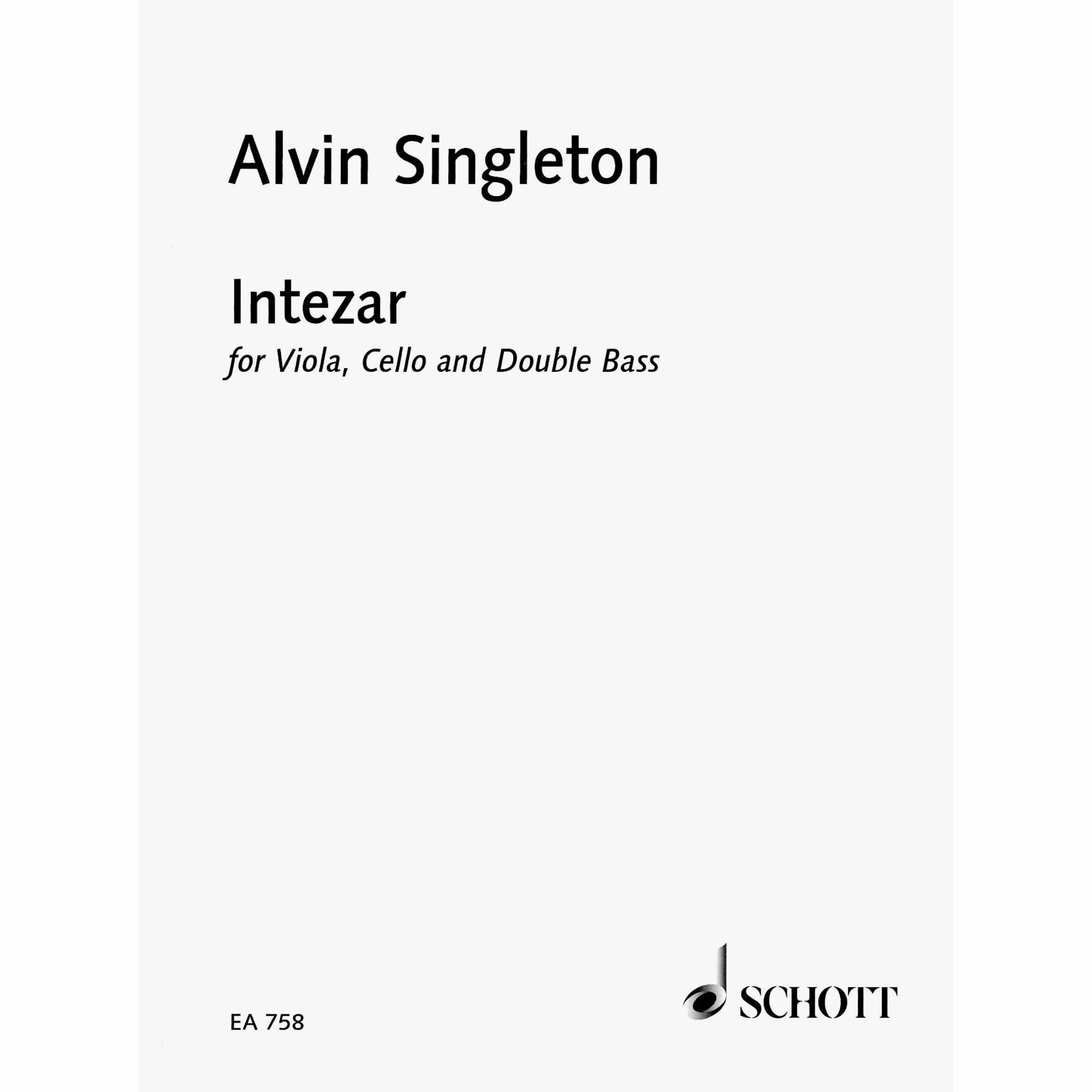 Singleton -- Intezar for Viola, Cello and Bass