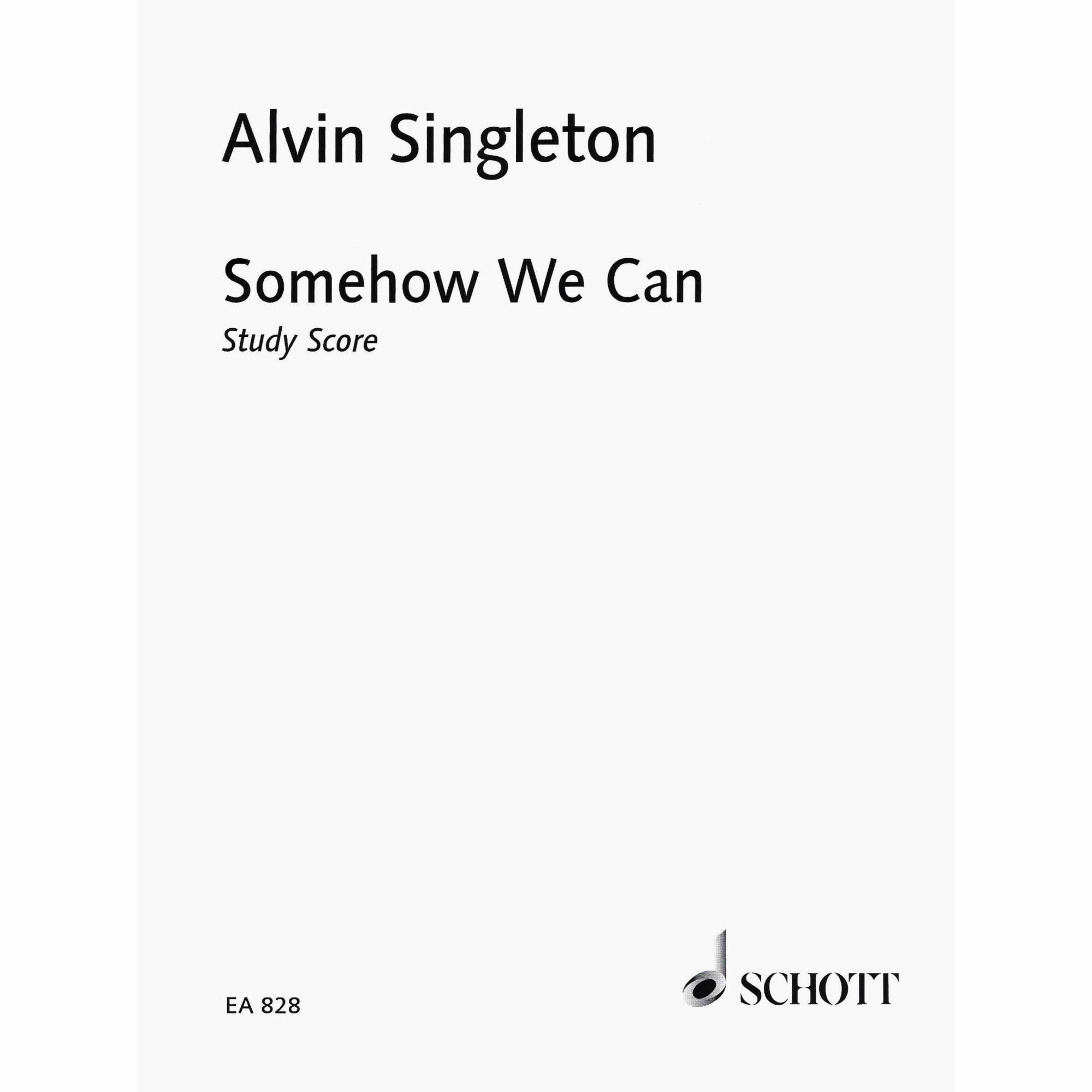 Singleton -- Somehow We Can for String Quartet