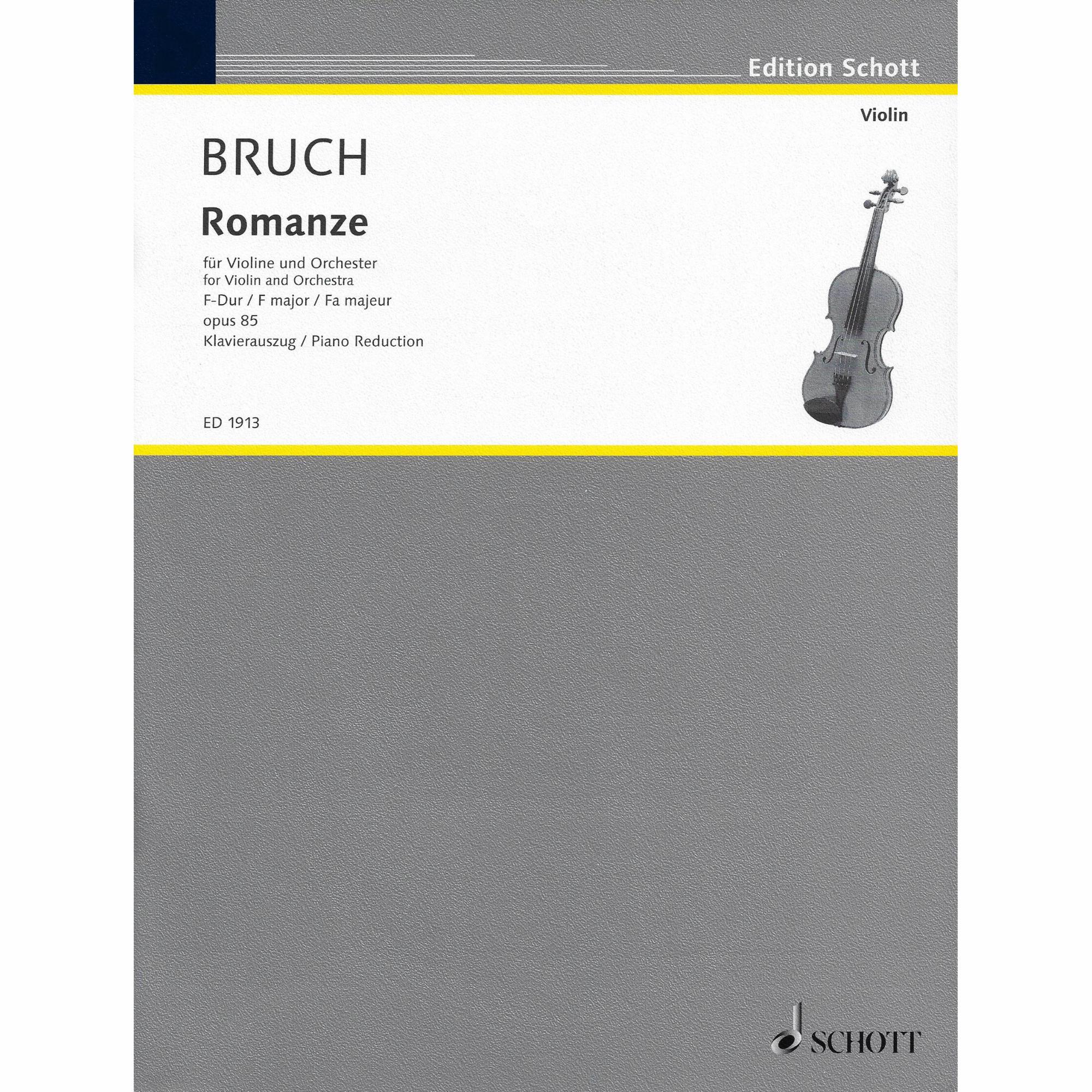 Bruch -- Romanze in F Major, Op. 85 for Violin and Piano