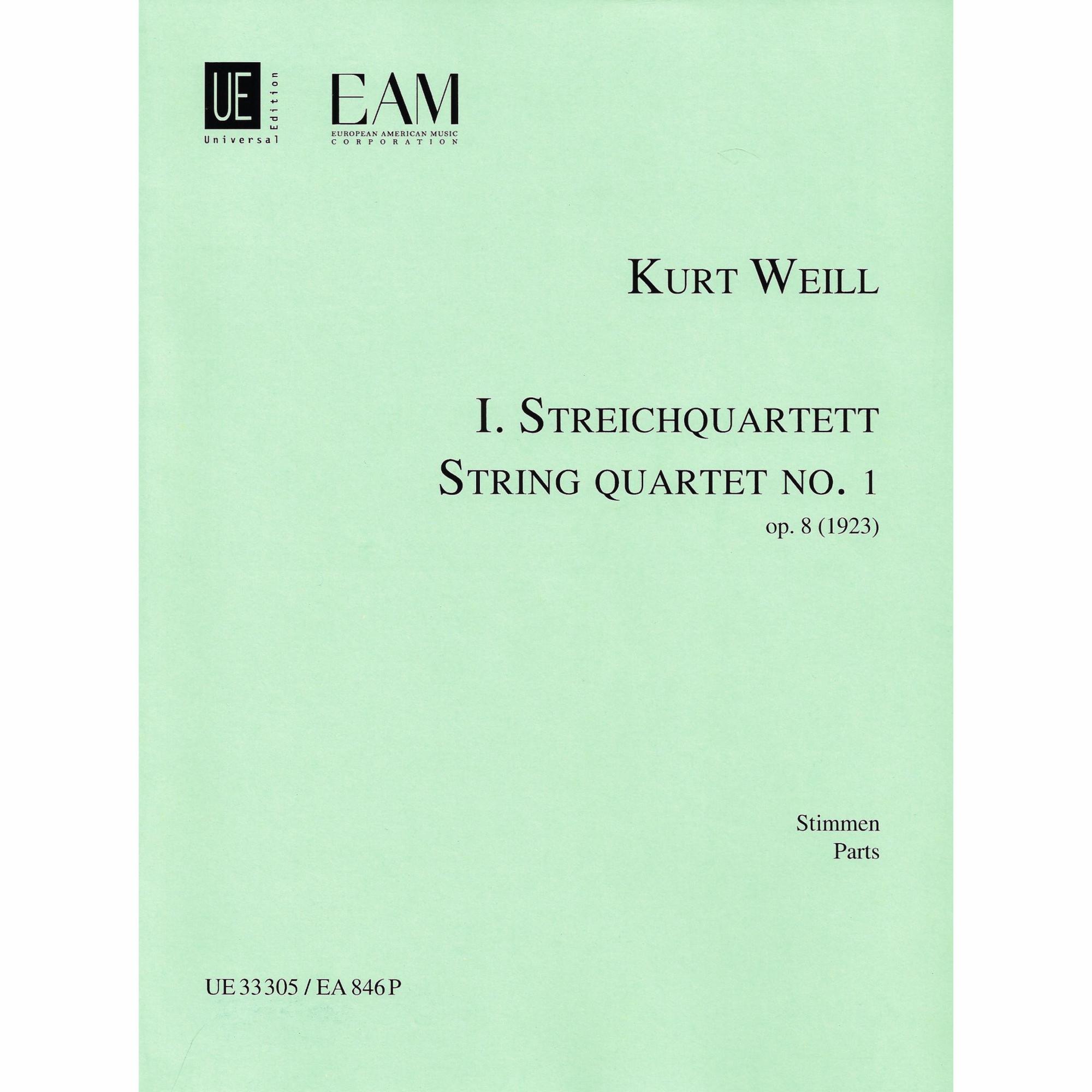 Weill -- String Quartet No. 1, Op. 8