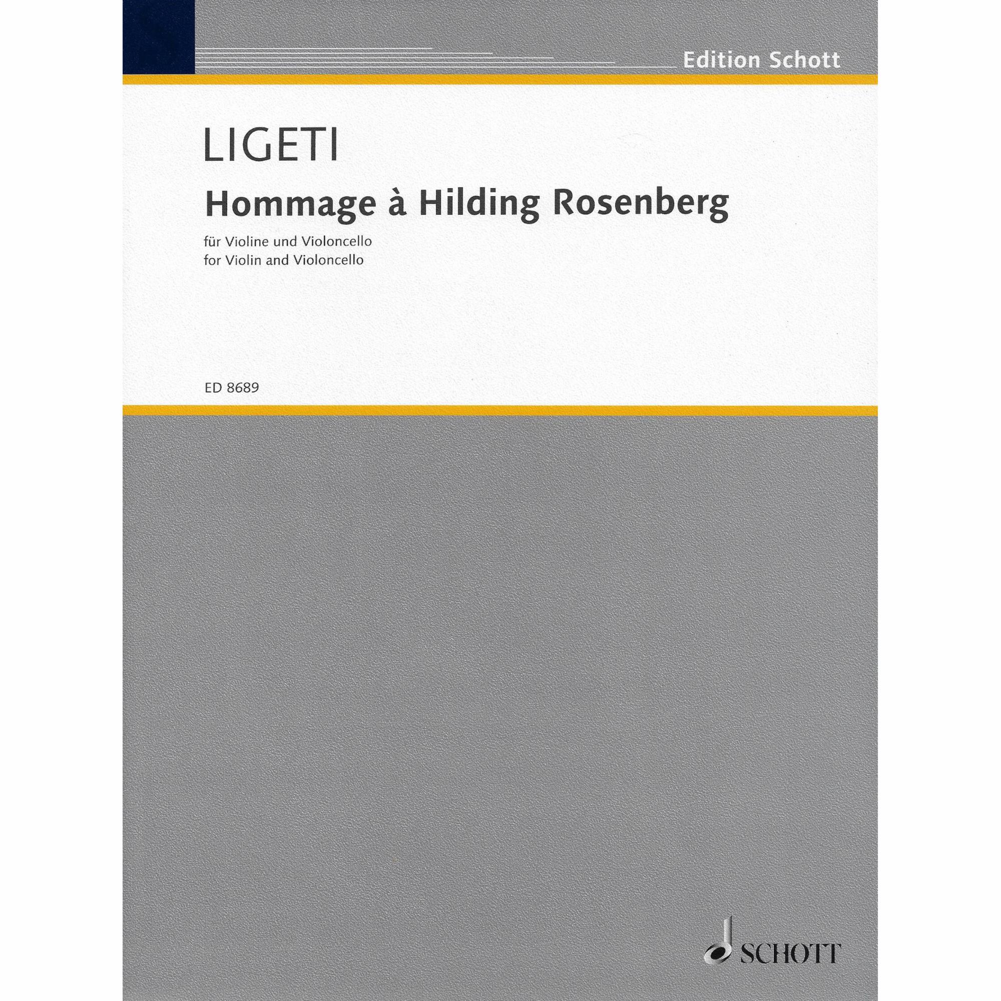 Ligeti -- Hommage a Hilding Rosenberg for Violin and Cello