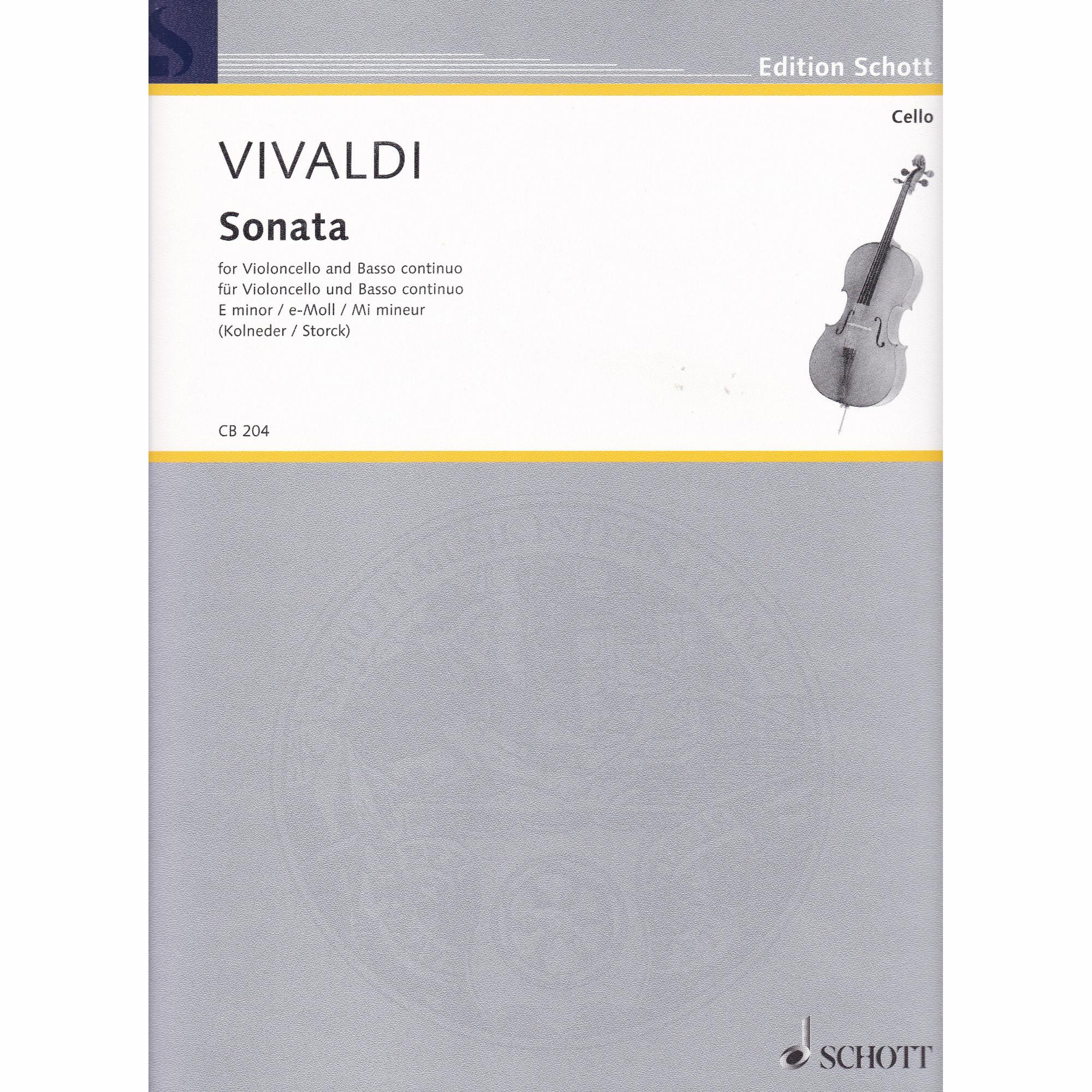 Cello Sonata in E Minor, RV 40