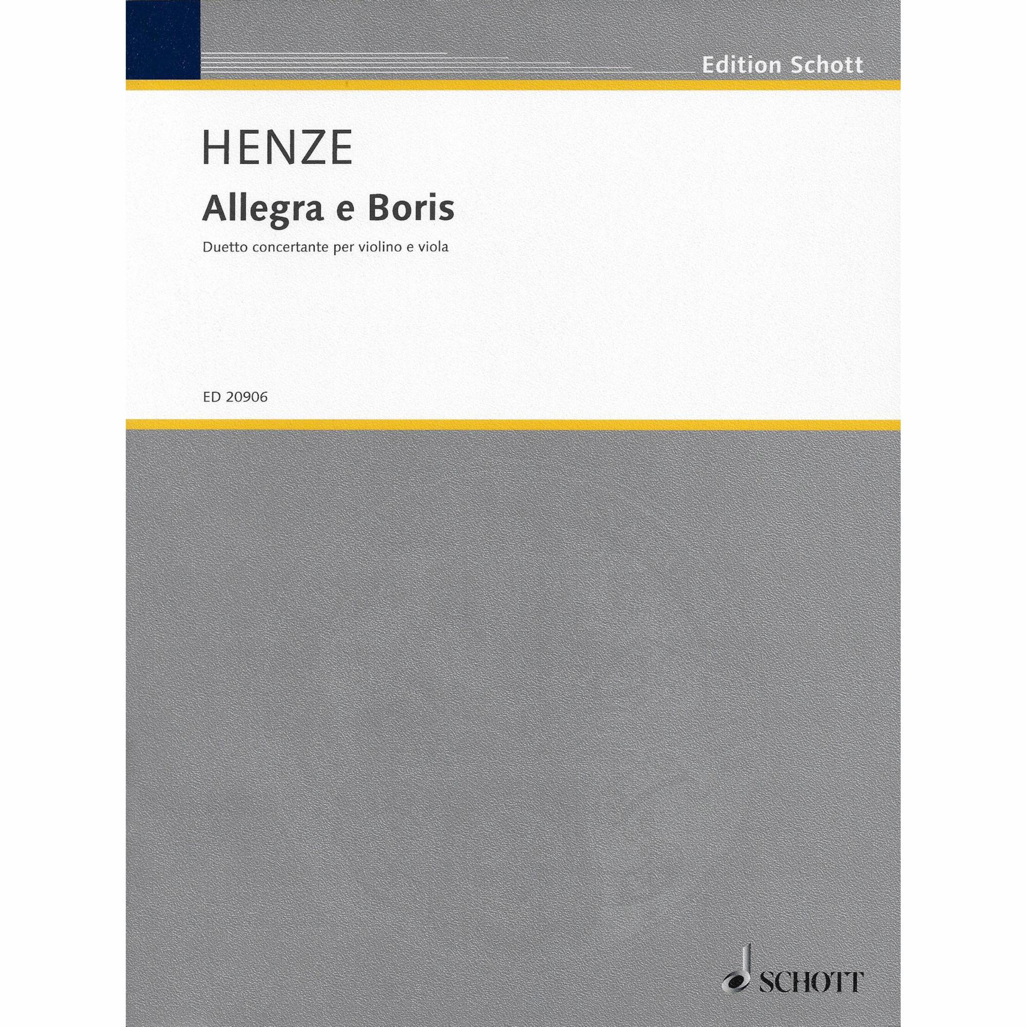 Henze -- Allegra e Boris for Violin and Viola
