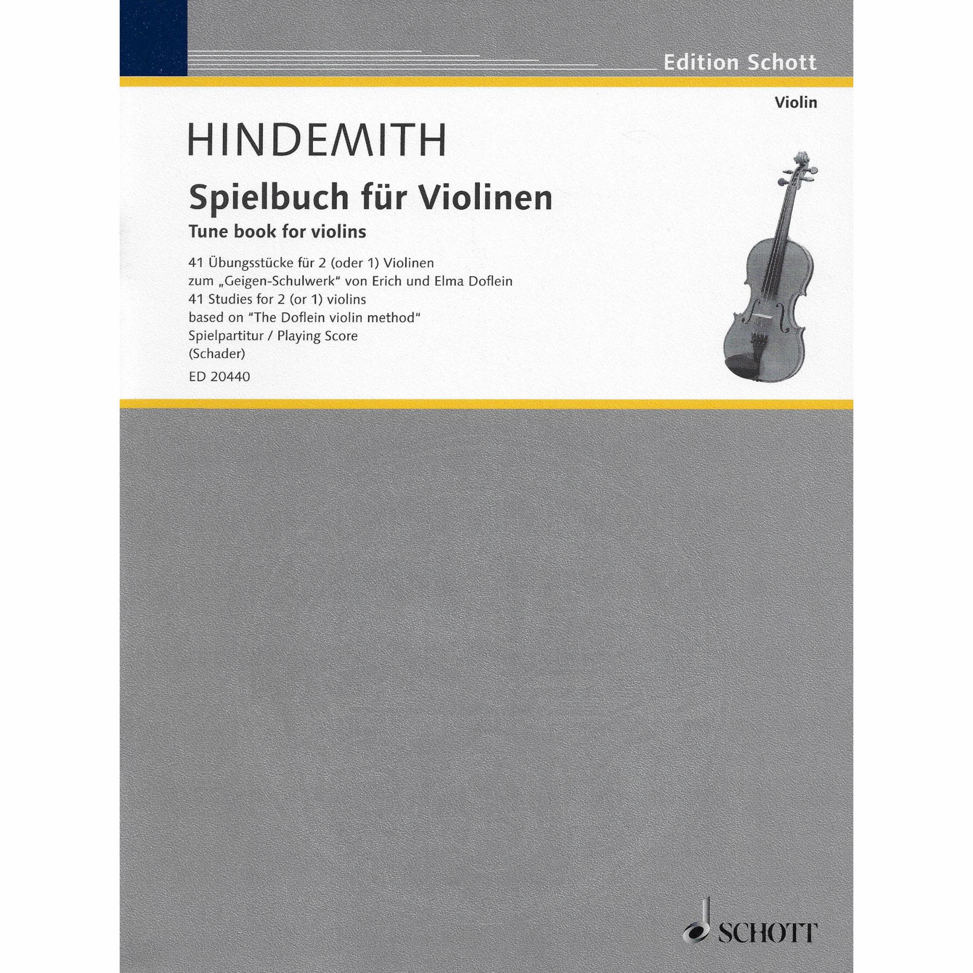 Hindemith -- 41 Studies based on the Doflein Violin Method for Two Violins