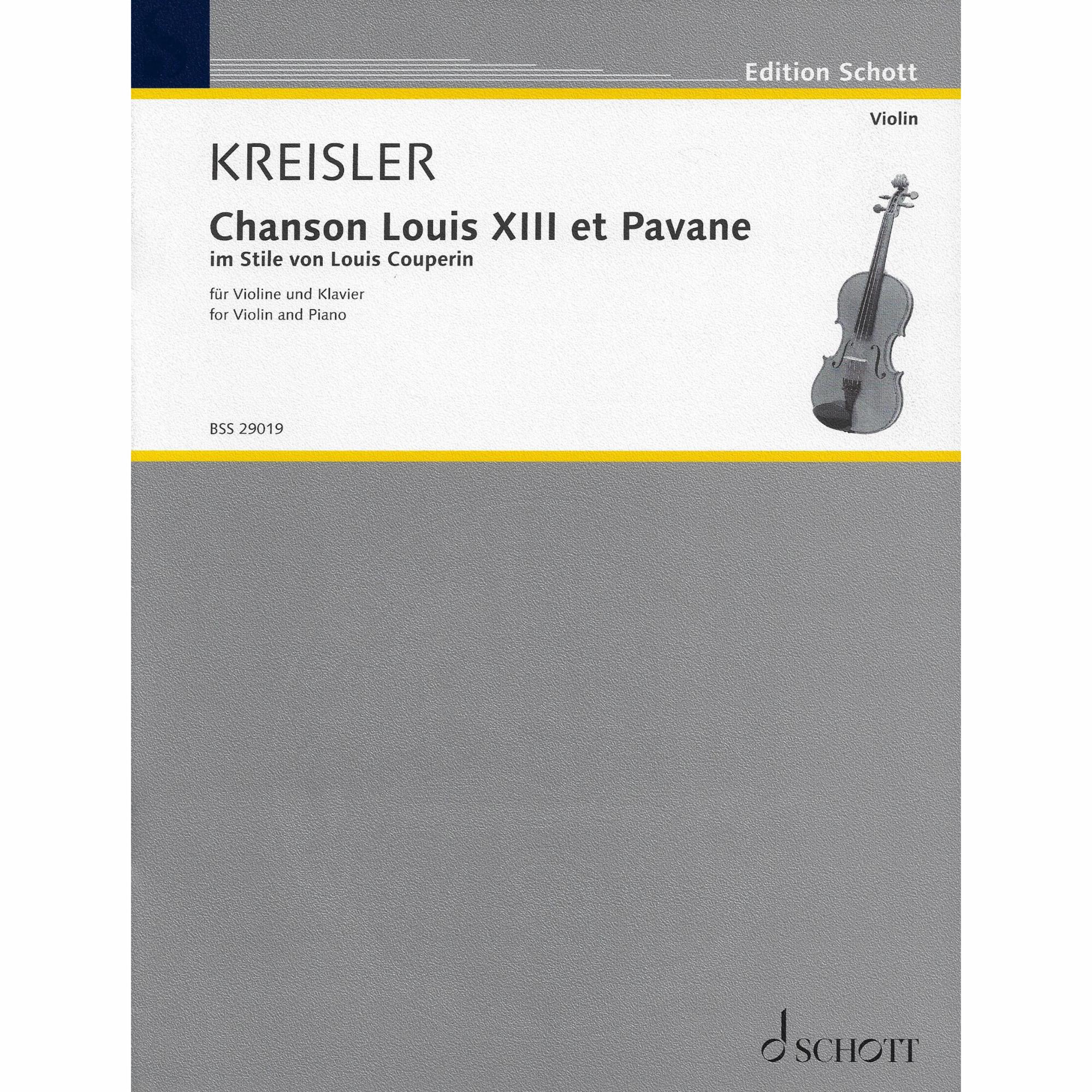 Kreisler -- Chanson Louis XIII et Pavane for Violin and Piano