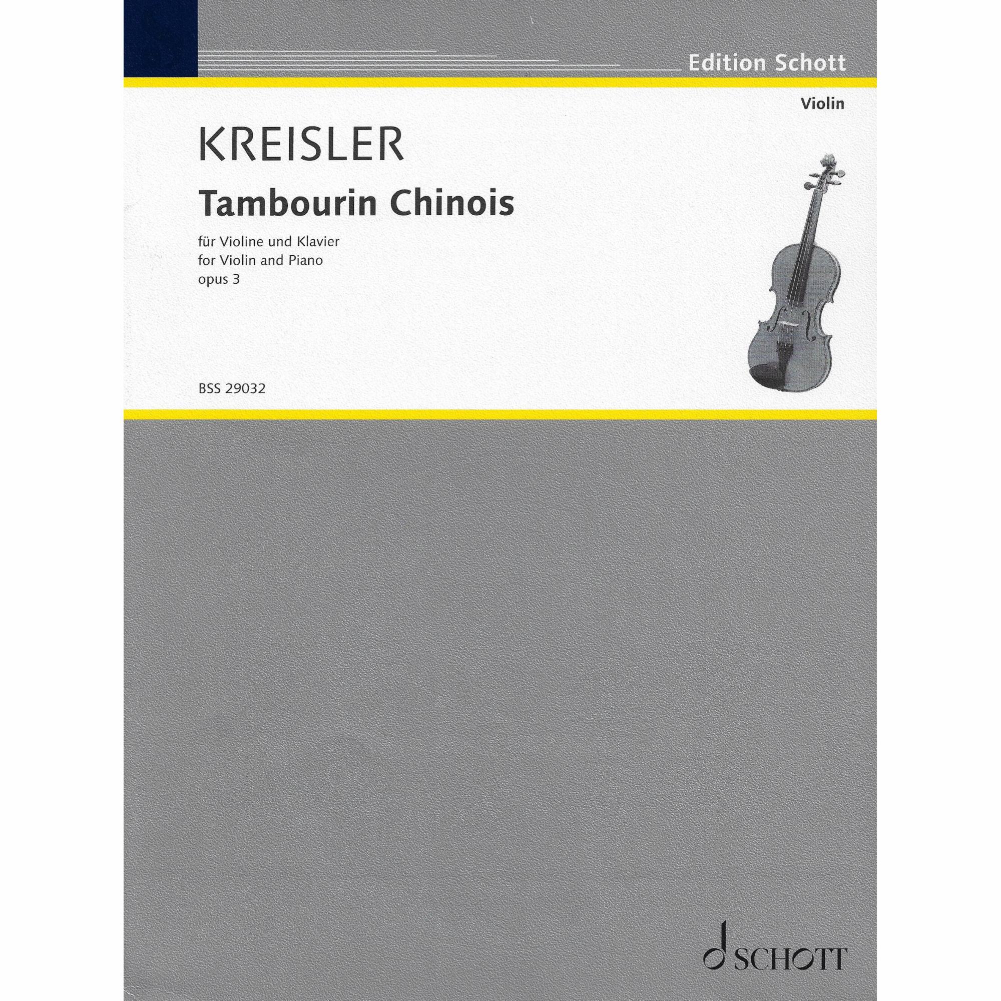 Kreisler -- Tambourin Chinois, Op. 3 for Violin and Piano
