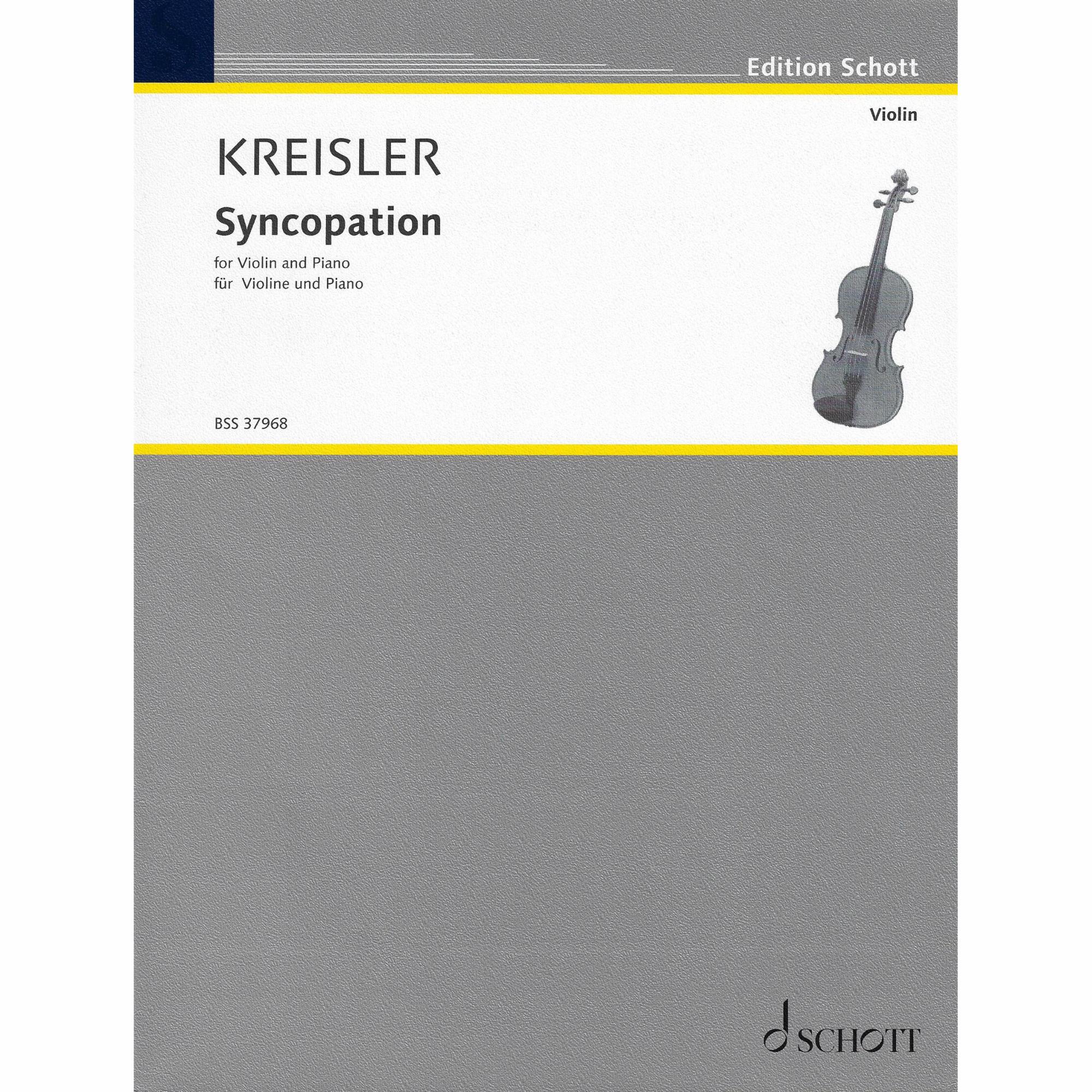 Kreisler -- Syncopation for Violin and Piano