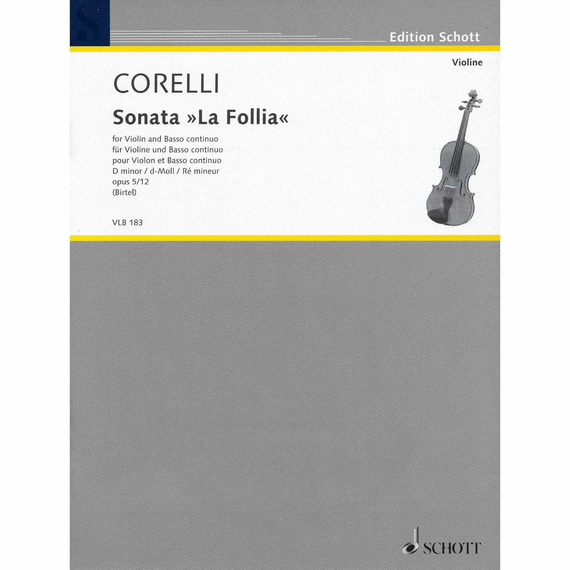 Corelli -- Sonata La Follia, Op. 5/12 for Violin and Basso Continuo