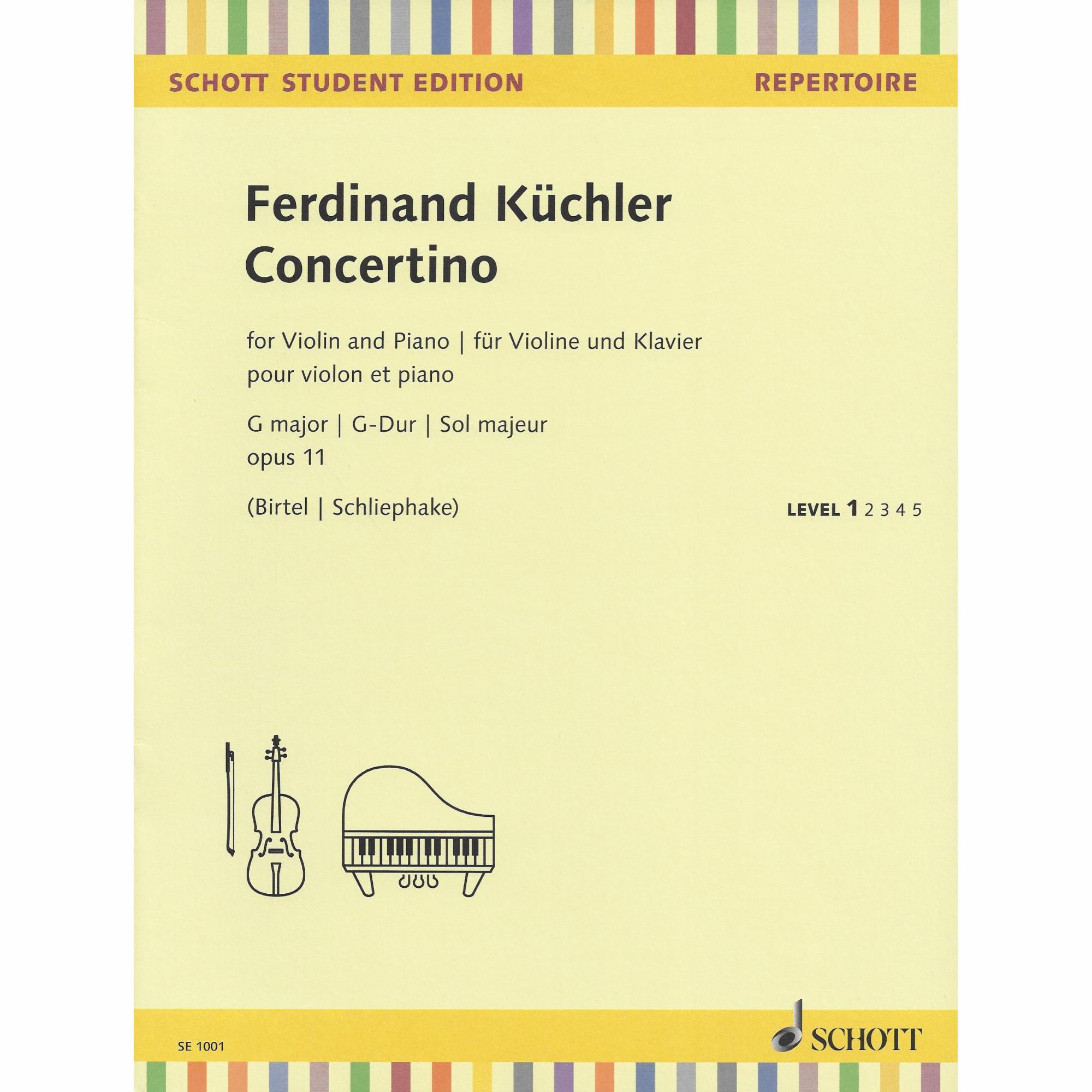 Kuchler -- Concertino in G Major, Op. 11 for Violin and Piano