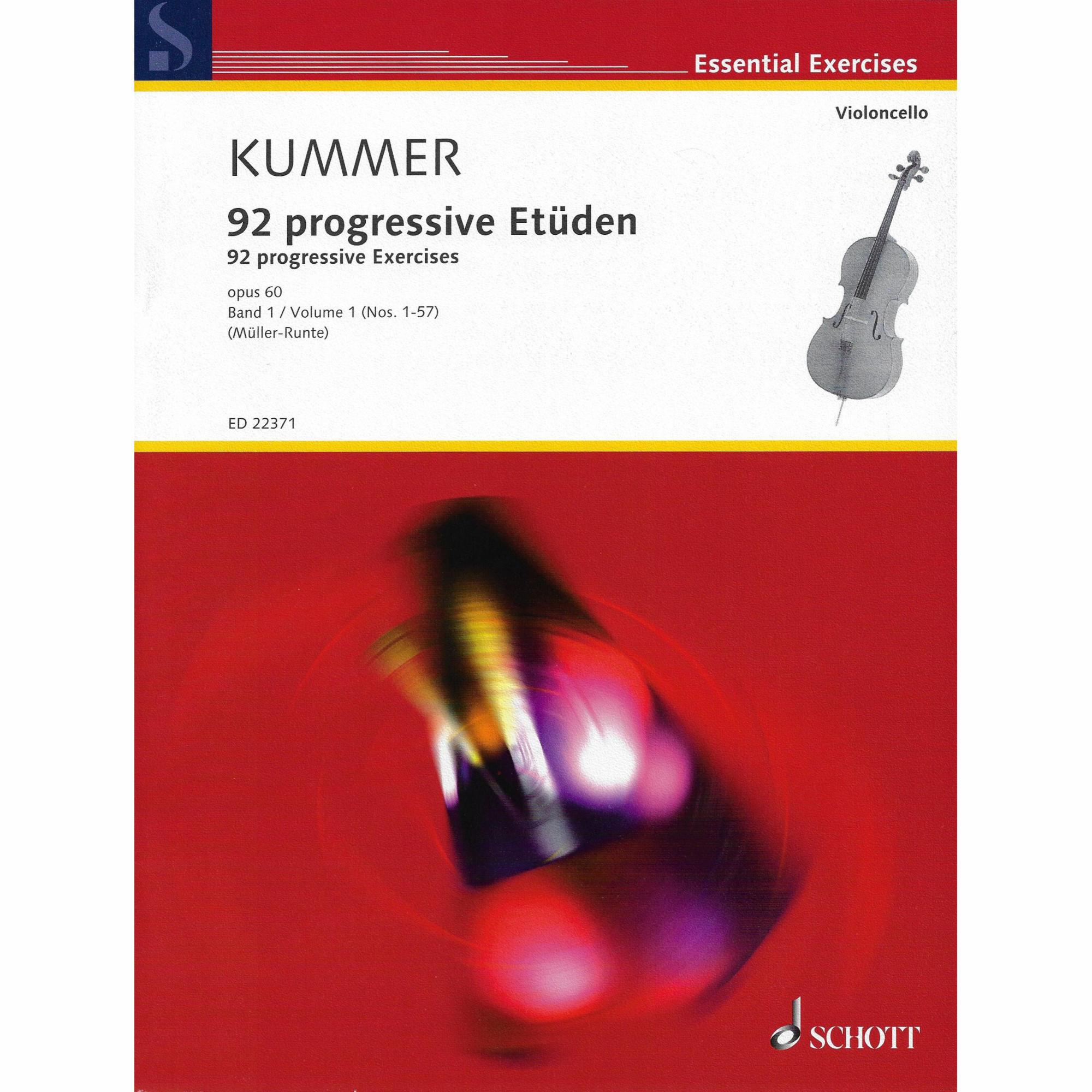 Kummer -- 92 Progressive Exercises, Op. 60, Vols. 1-2 for Two Cellos