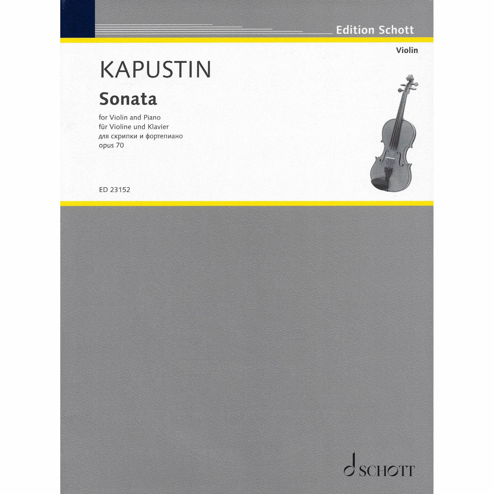 Kapustin -- Sonata, Op. 70 for Violin and Piano
