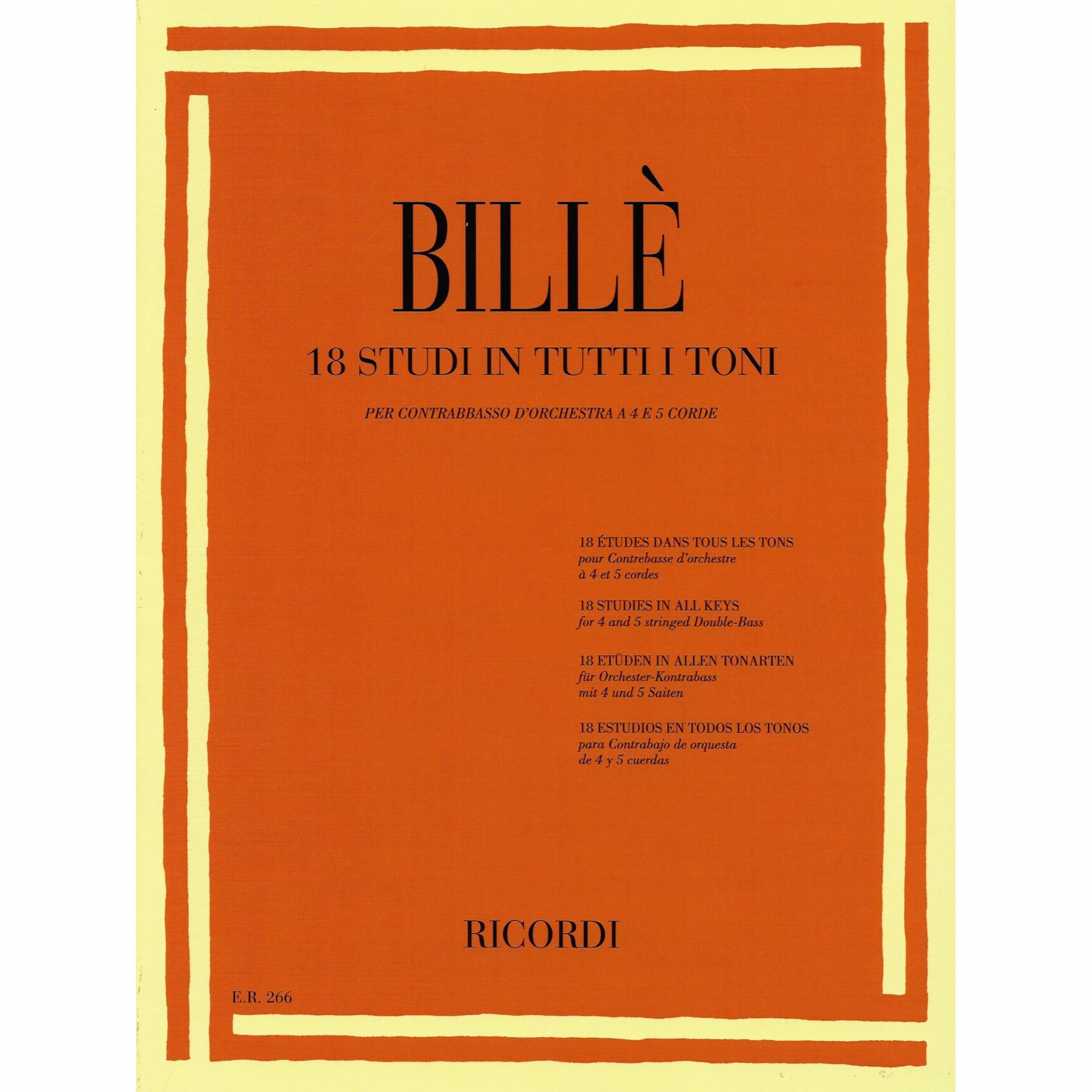 Bille -- 18 Studies in All Keys for Bass