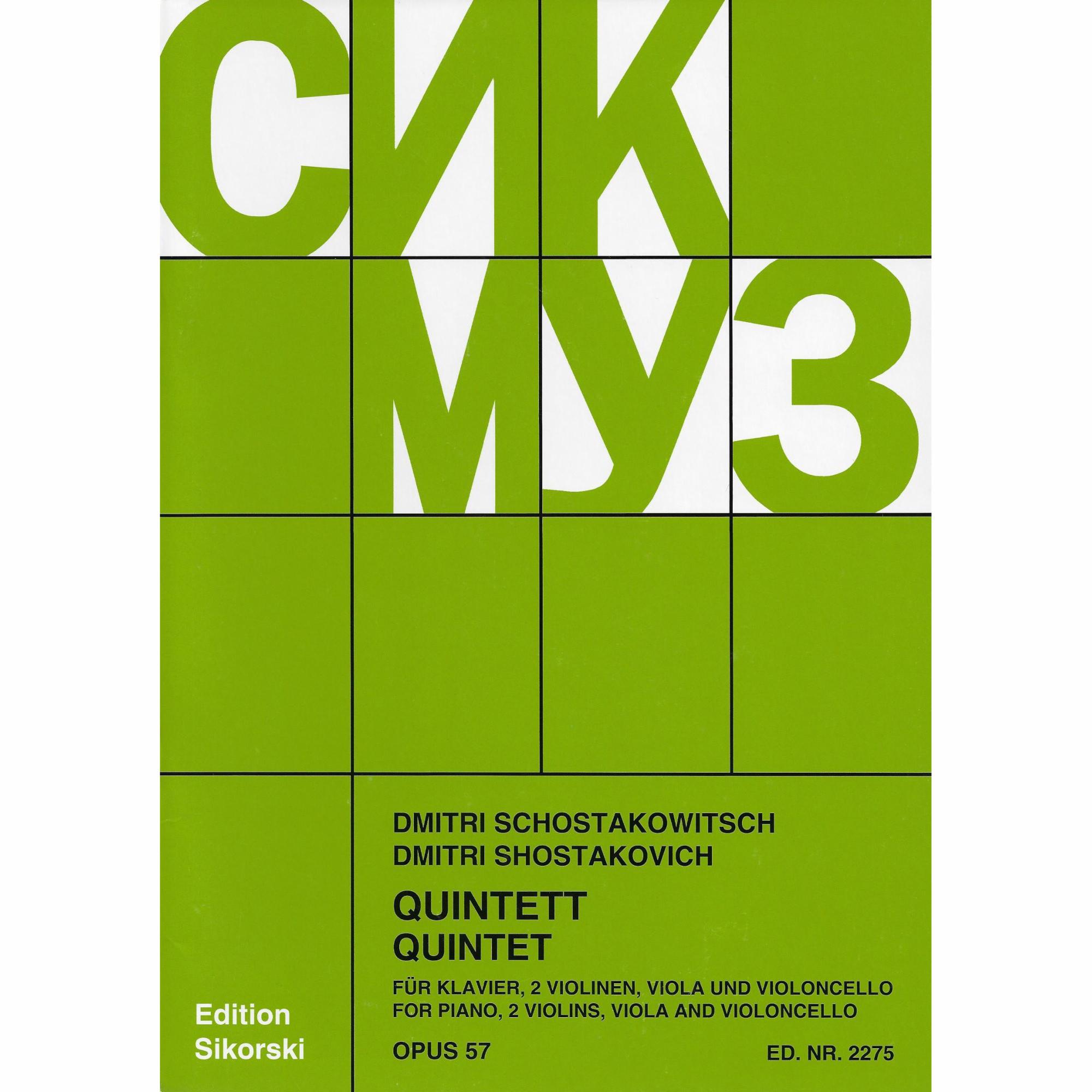 Shostakovich -- Piano Quintet, Op. 57