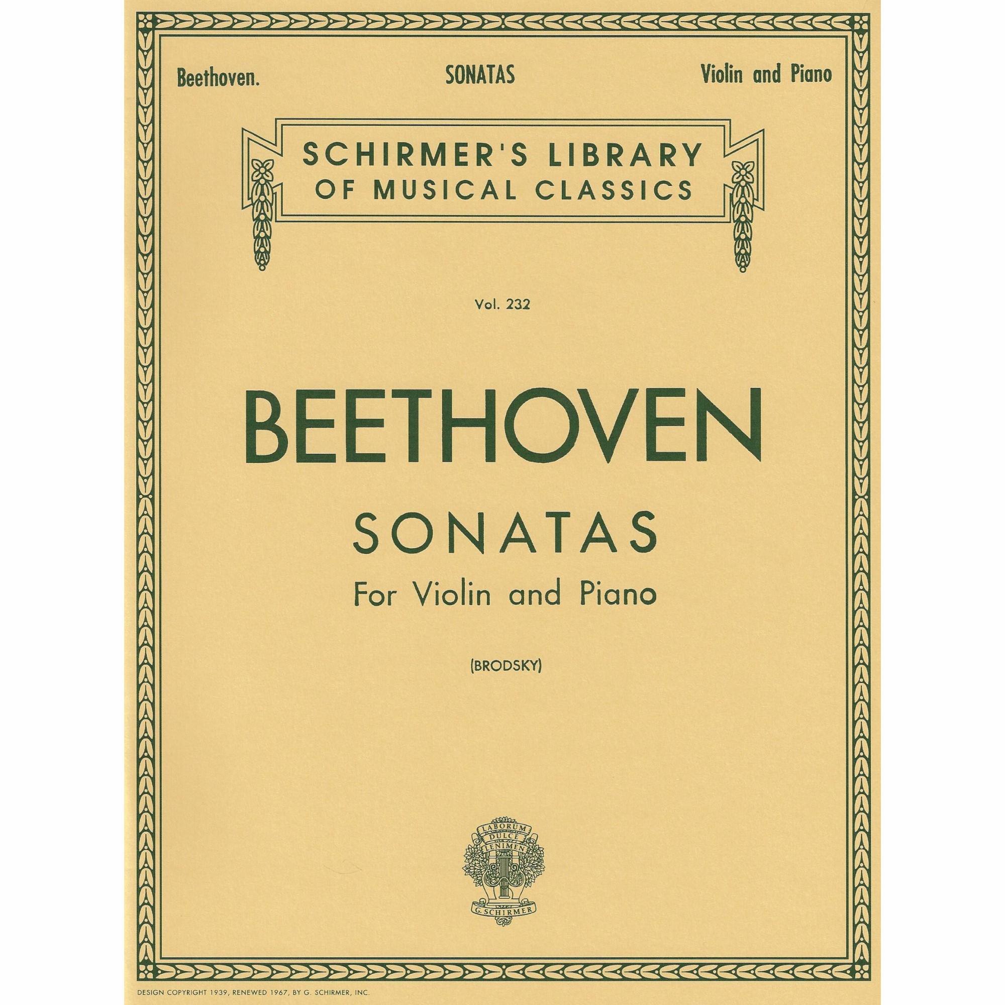 Beethoven -- Sonatas for Violin and Piano