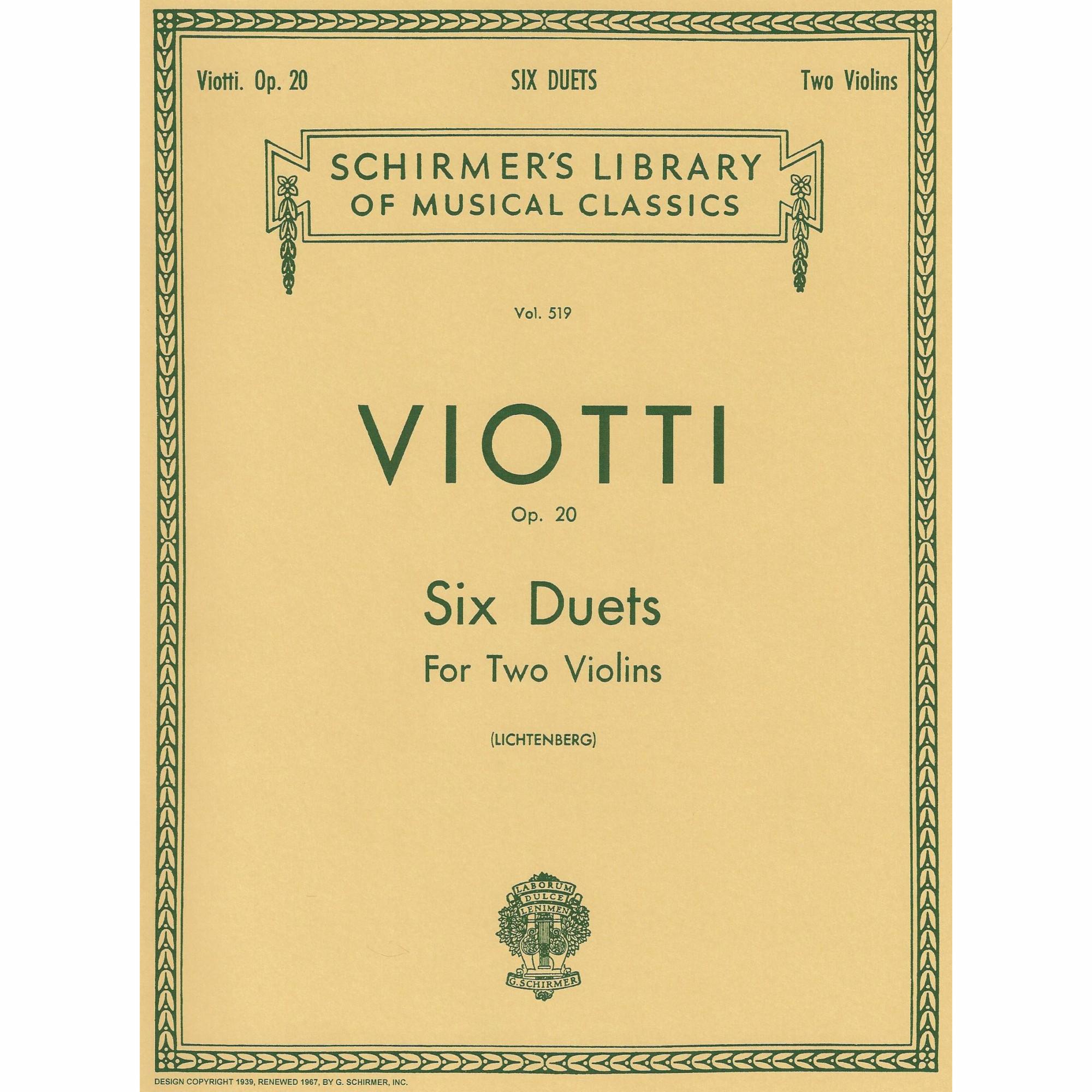 Viotti -- Six Duets, Op. 20 for Two Violins