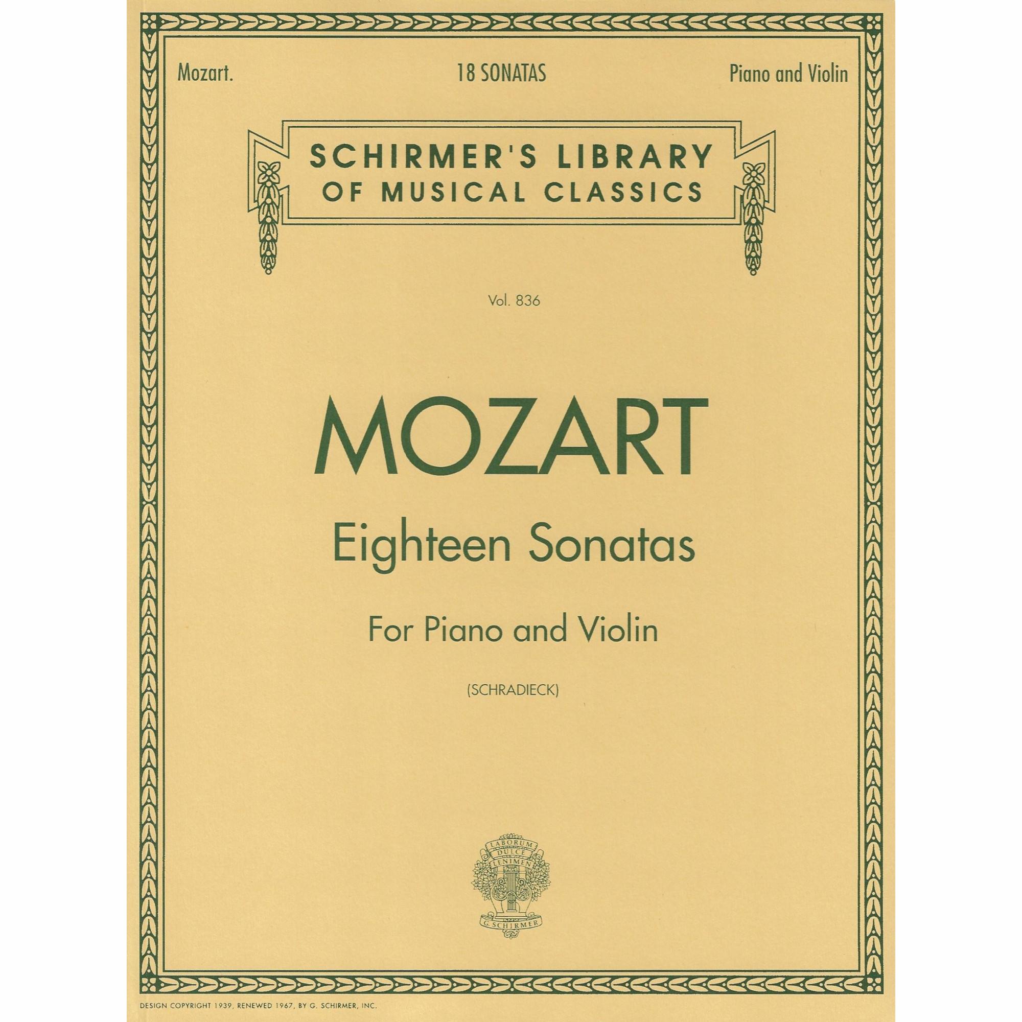 Mozart -- Eighteen Sonatas for Violin and Piano