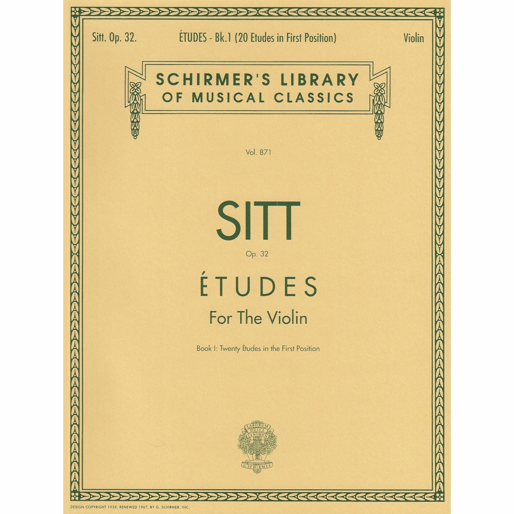 Sitt -- Etudes, Op. 32, Books 1-2 for Violin