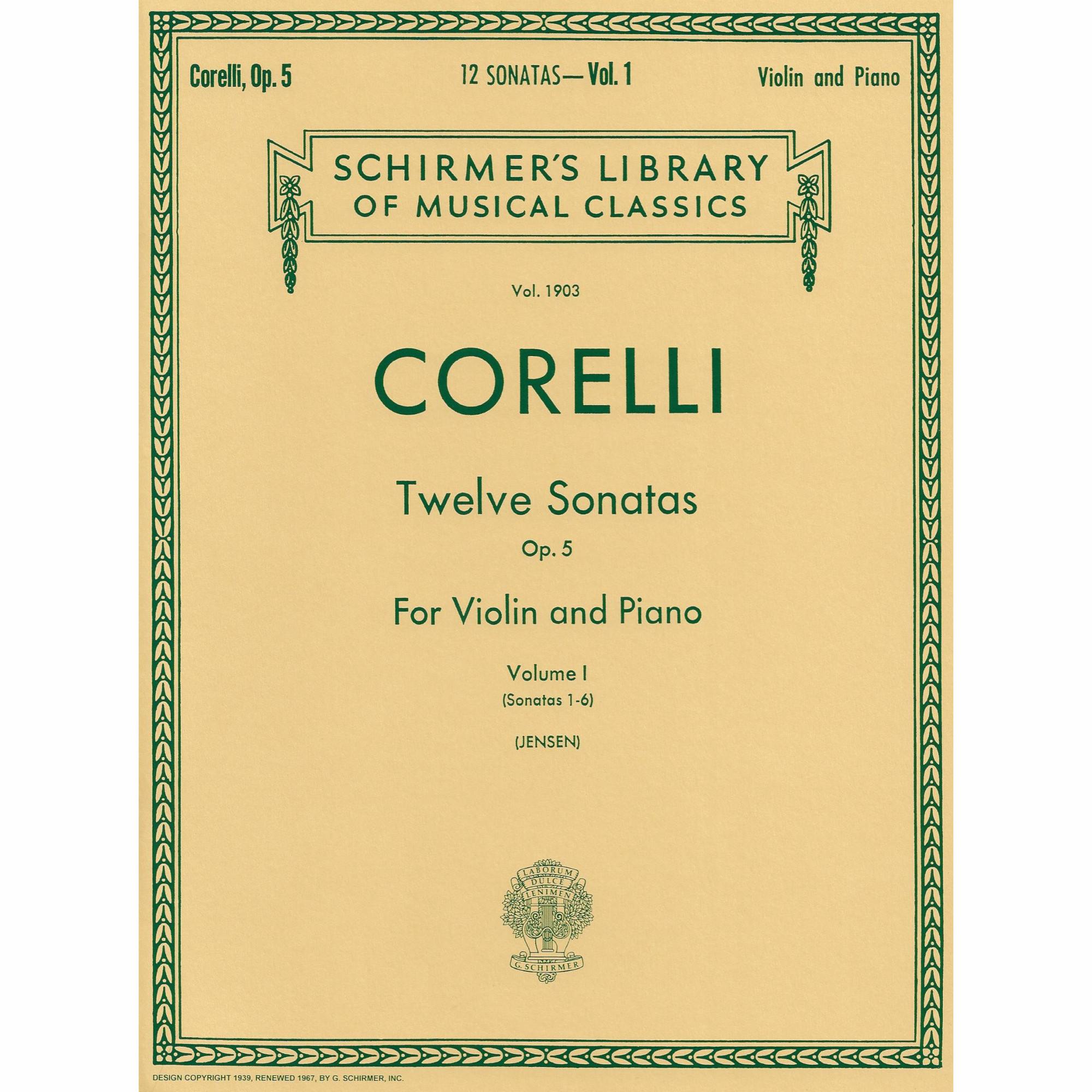 Corelli -- Twelve Sonatas, Op. 5, Vols. I & II for Violin and Piano