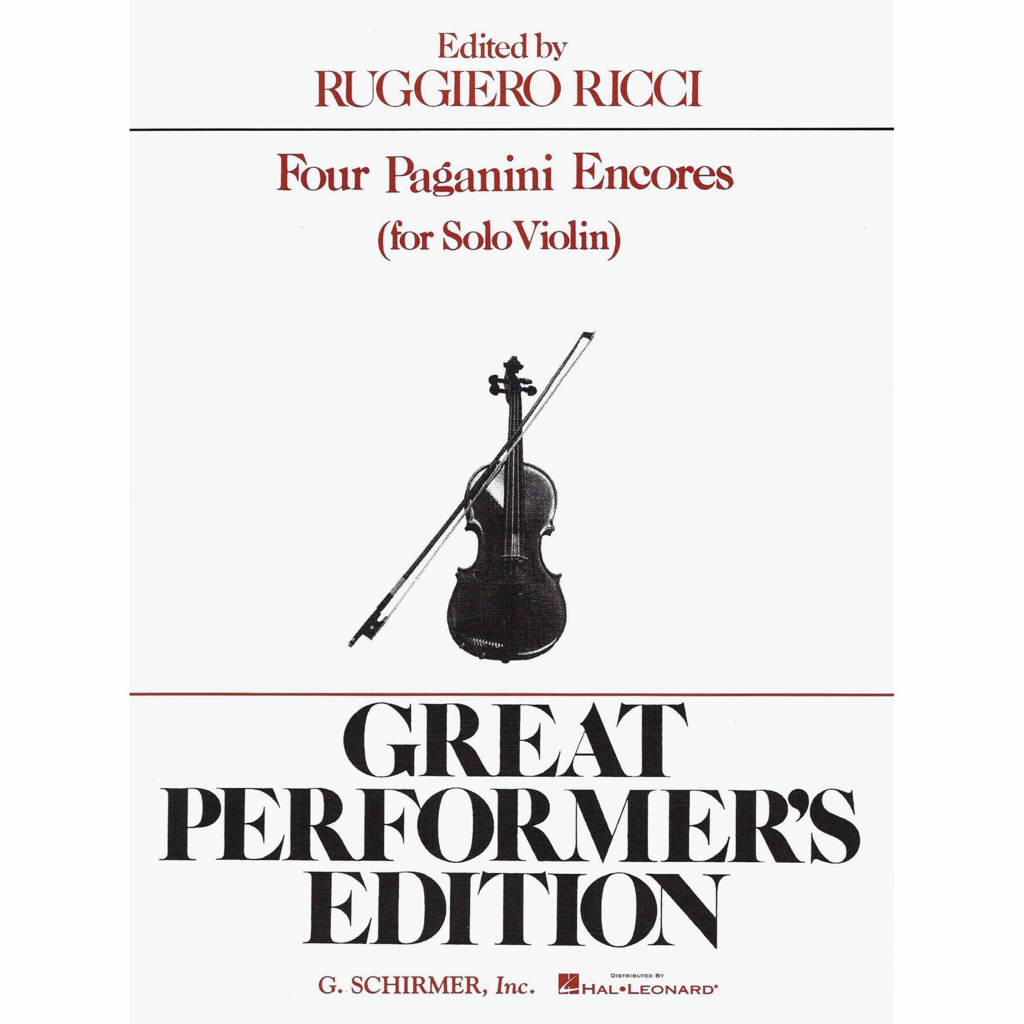 Four Paganini Encores for Solo Violin