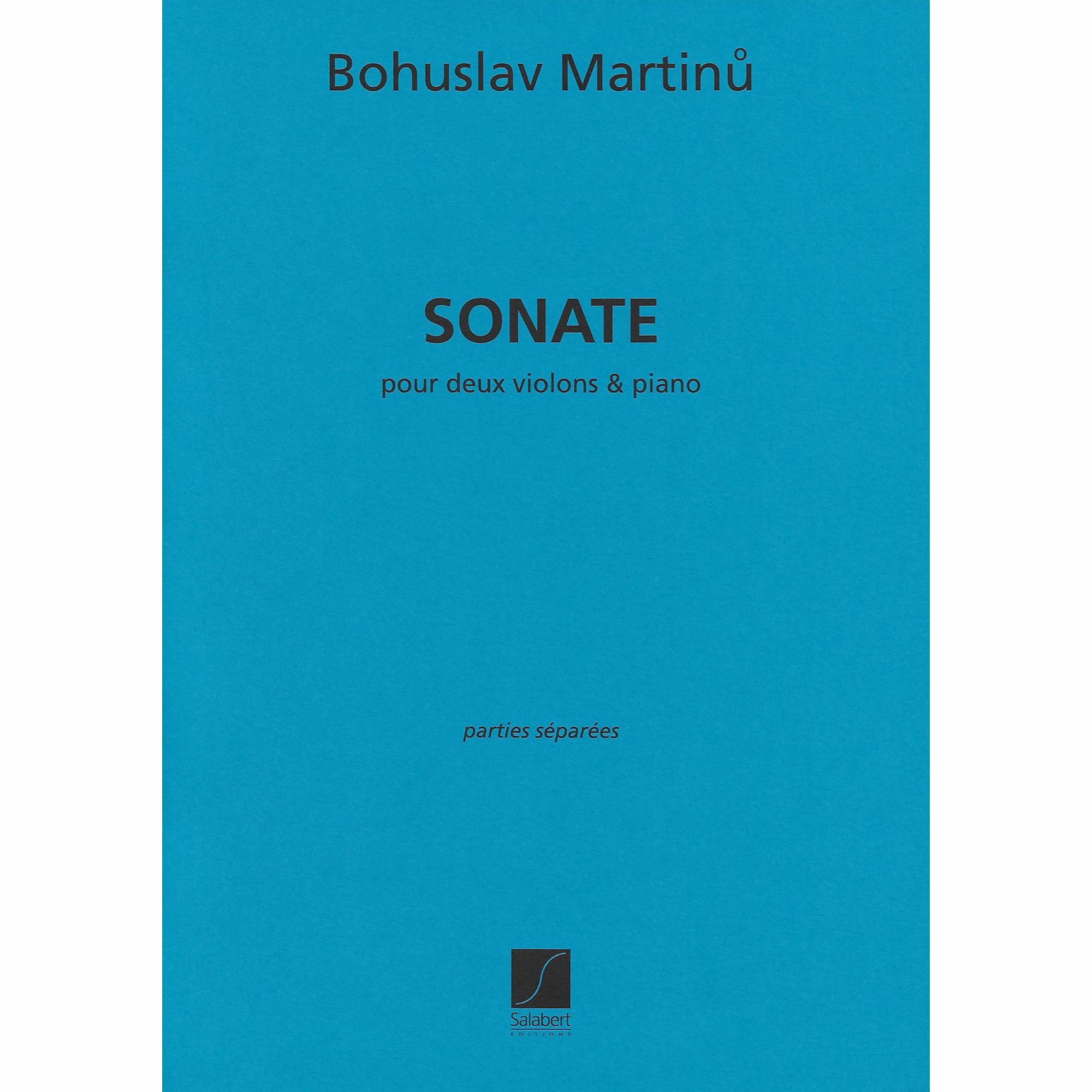 Martinu -- Sonata for Two Violins and Piano