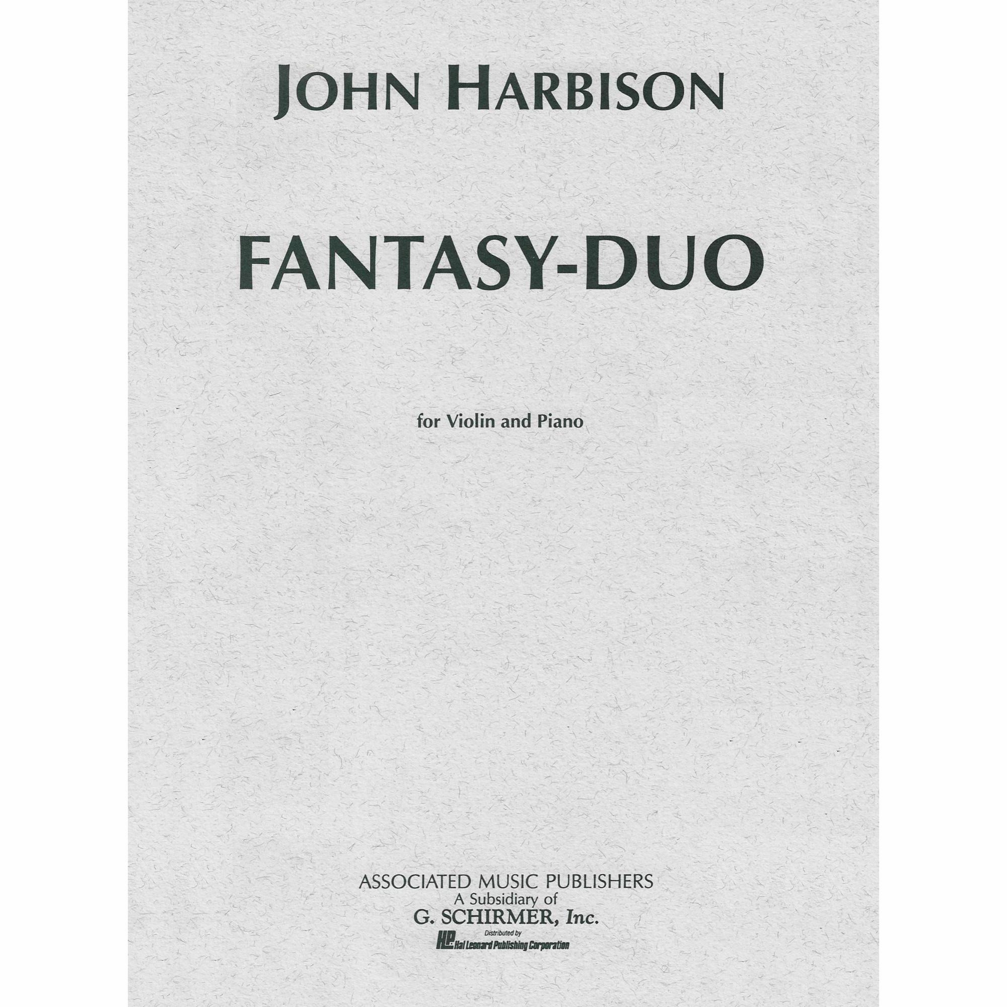 Harbison -- Fantasy-Duo for Violin and Piano
