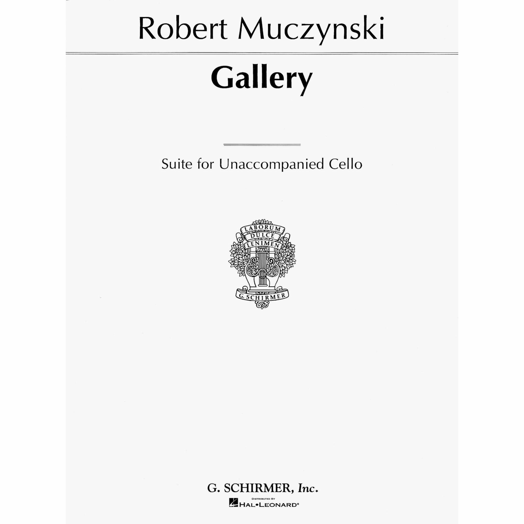 Muczynski -- Gallery: Suite for Solo Cello