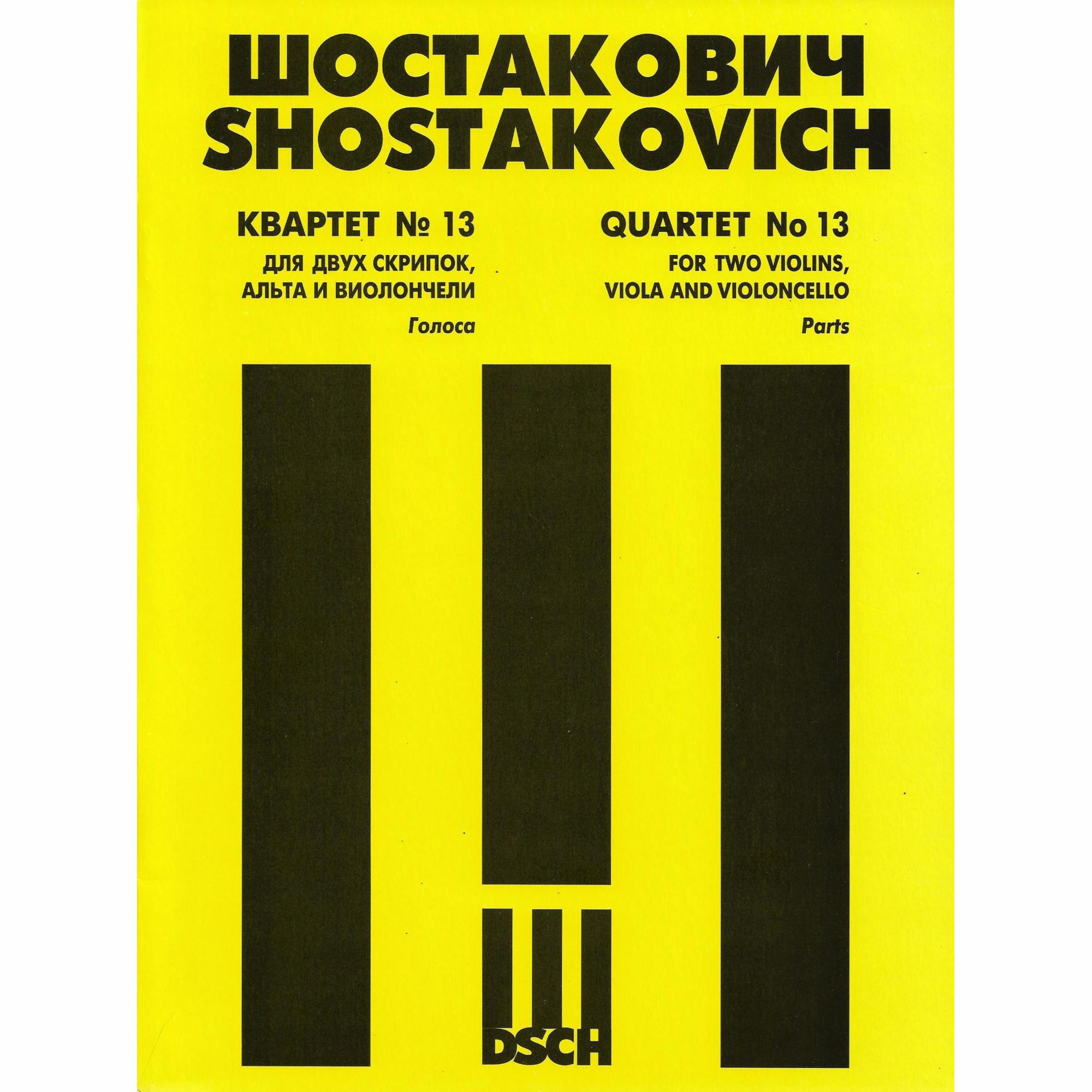 Shostakovich -- String Quartet No. 13