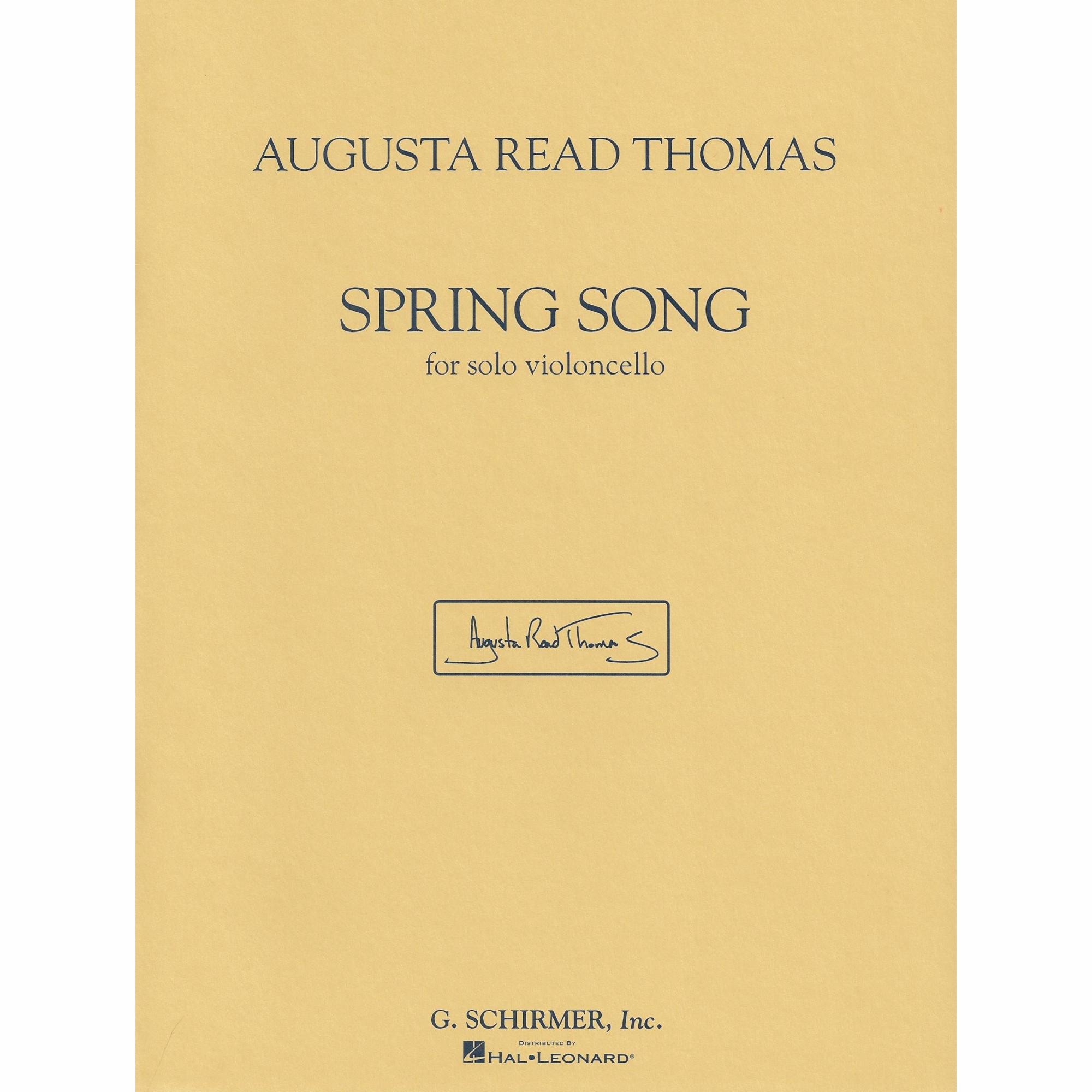 Thomas -- Spring Song for Solo Cello