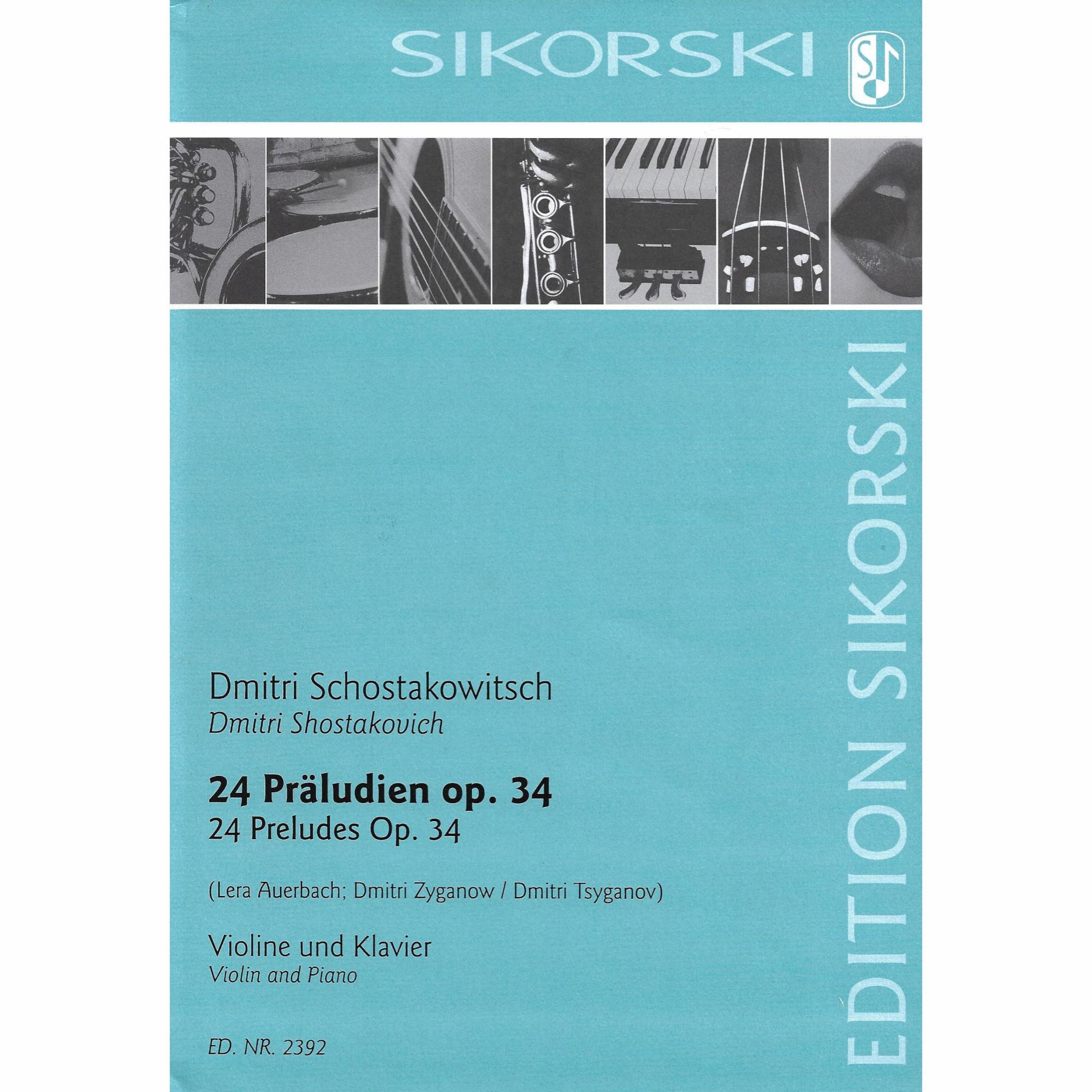 Shostakovich -- 24 Preludes, Op. 34 for Violin and Piano