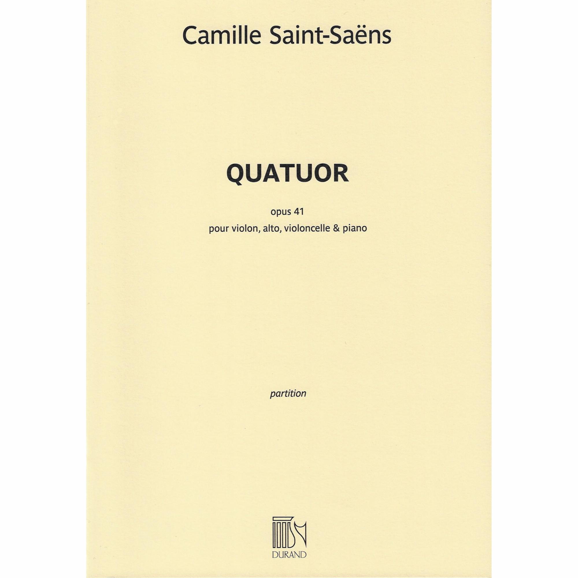 Saint-Saens -- Piano Quartet, Op. 41