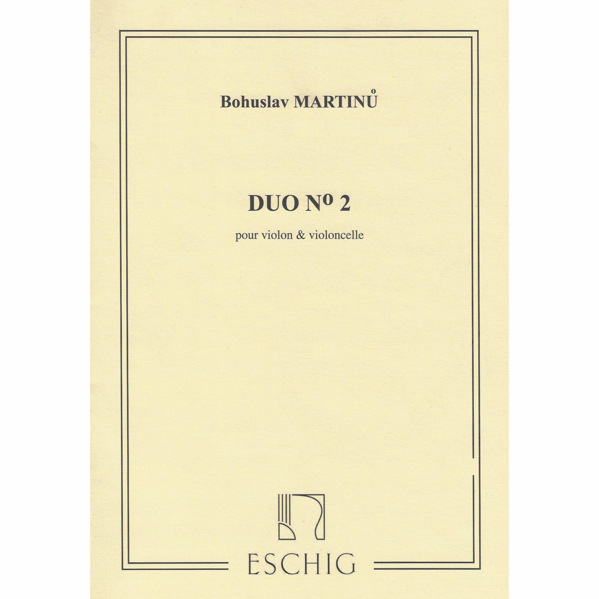 Martinu -- Duo No. 2 for Violin and Cello
