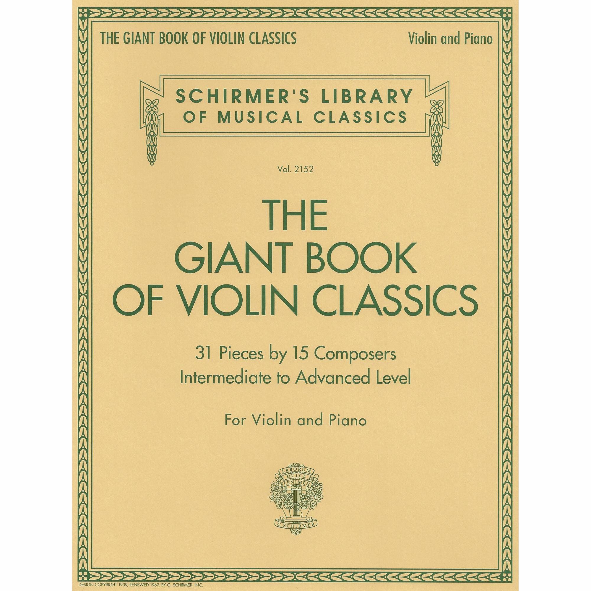 The Giant Book of Violin Classics for Violin and Piano