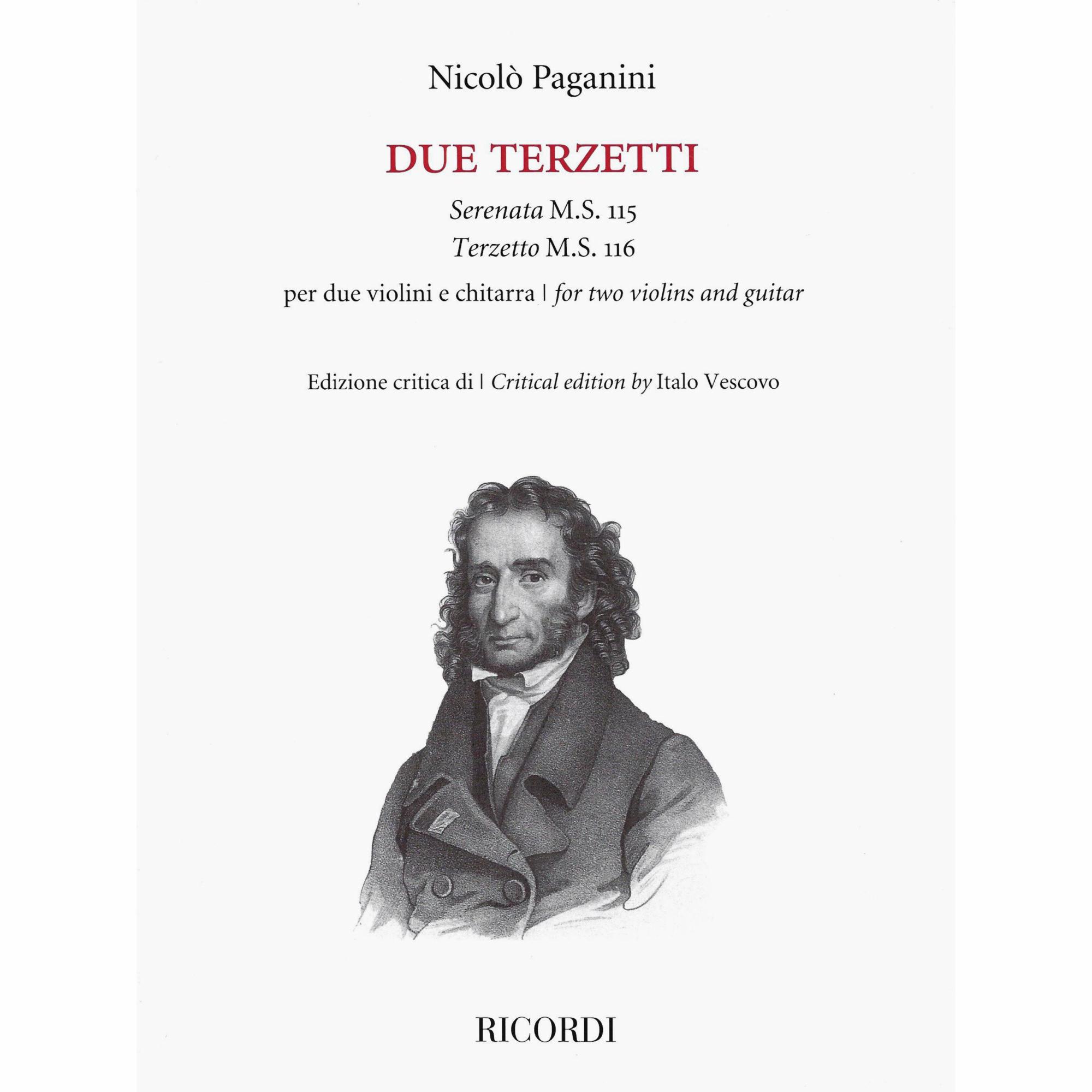 Paganini -- Due Terzetti, M.S. 115-116 for Two Violins and Guitar