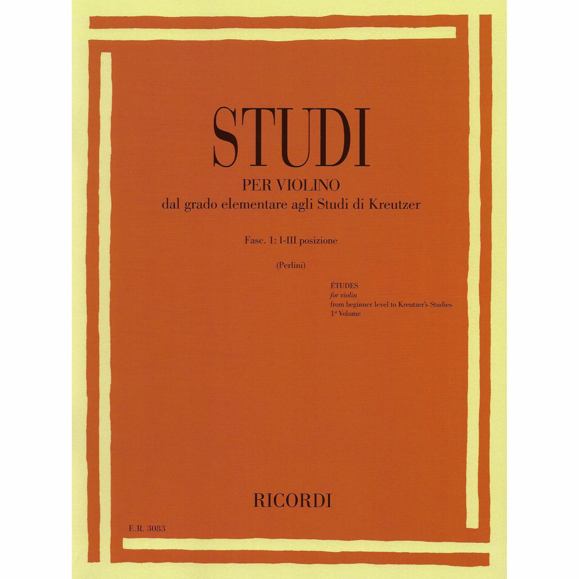 Etudes for Violin from Beginner Level to Kreutzer's Studies, Vols. 1-3