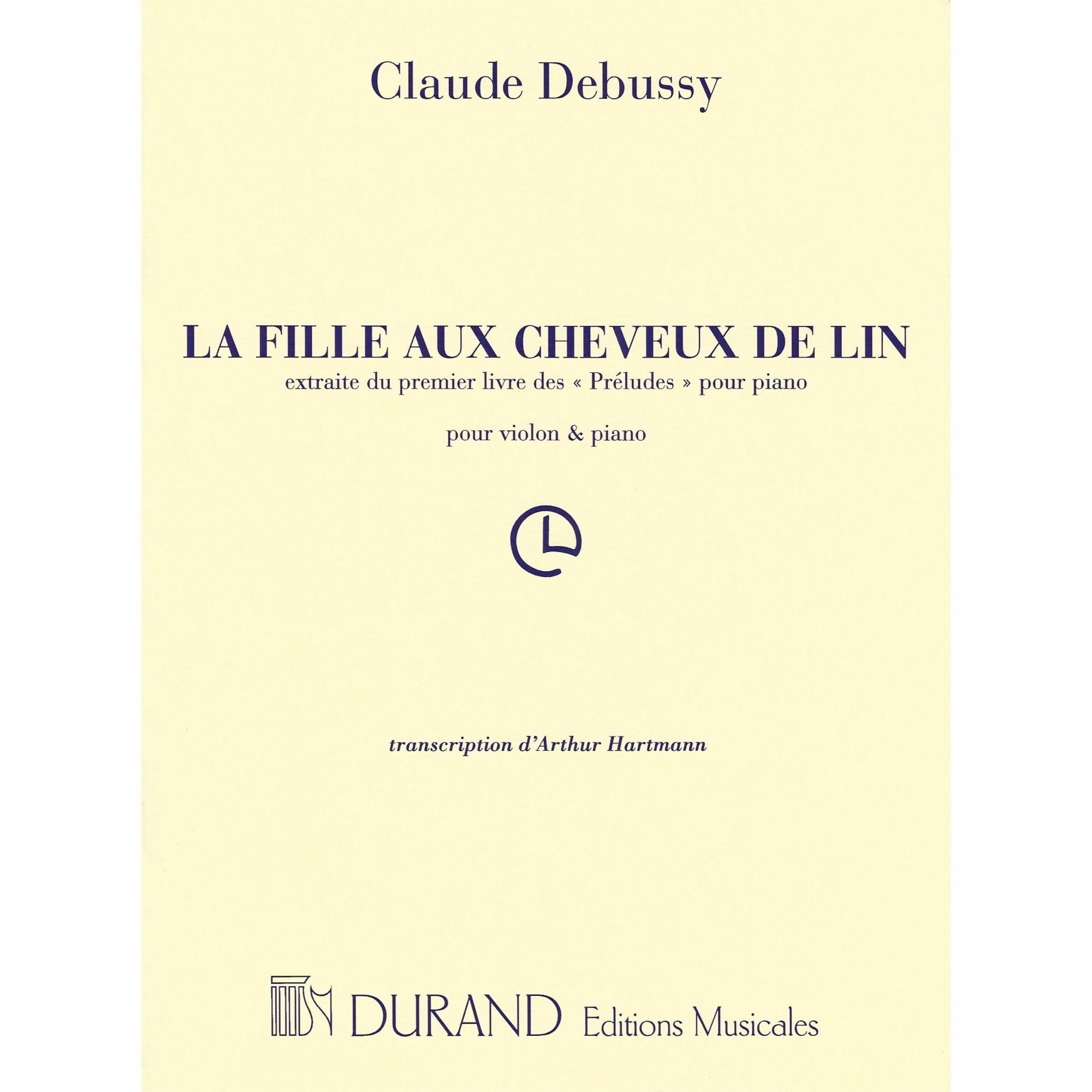 Debussy -- La fille aux cheveux de lin for Violin and Piano