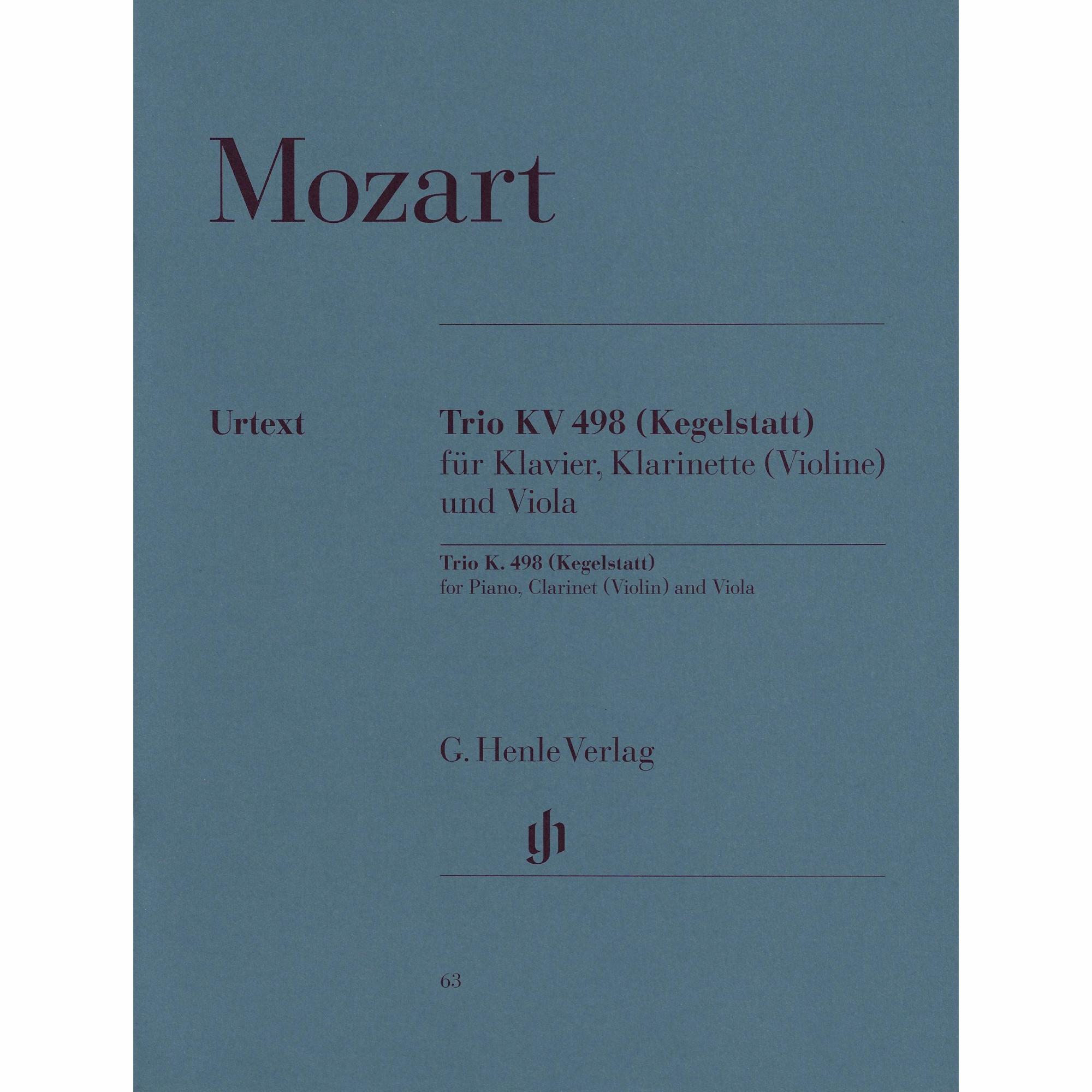 Mozart -- Trio, K. 498 (Kegelstatt) for Clarinet, Viola, and Piano