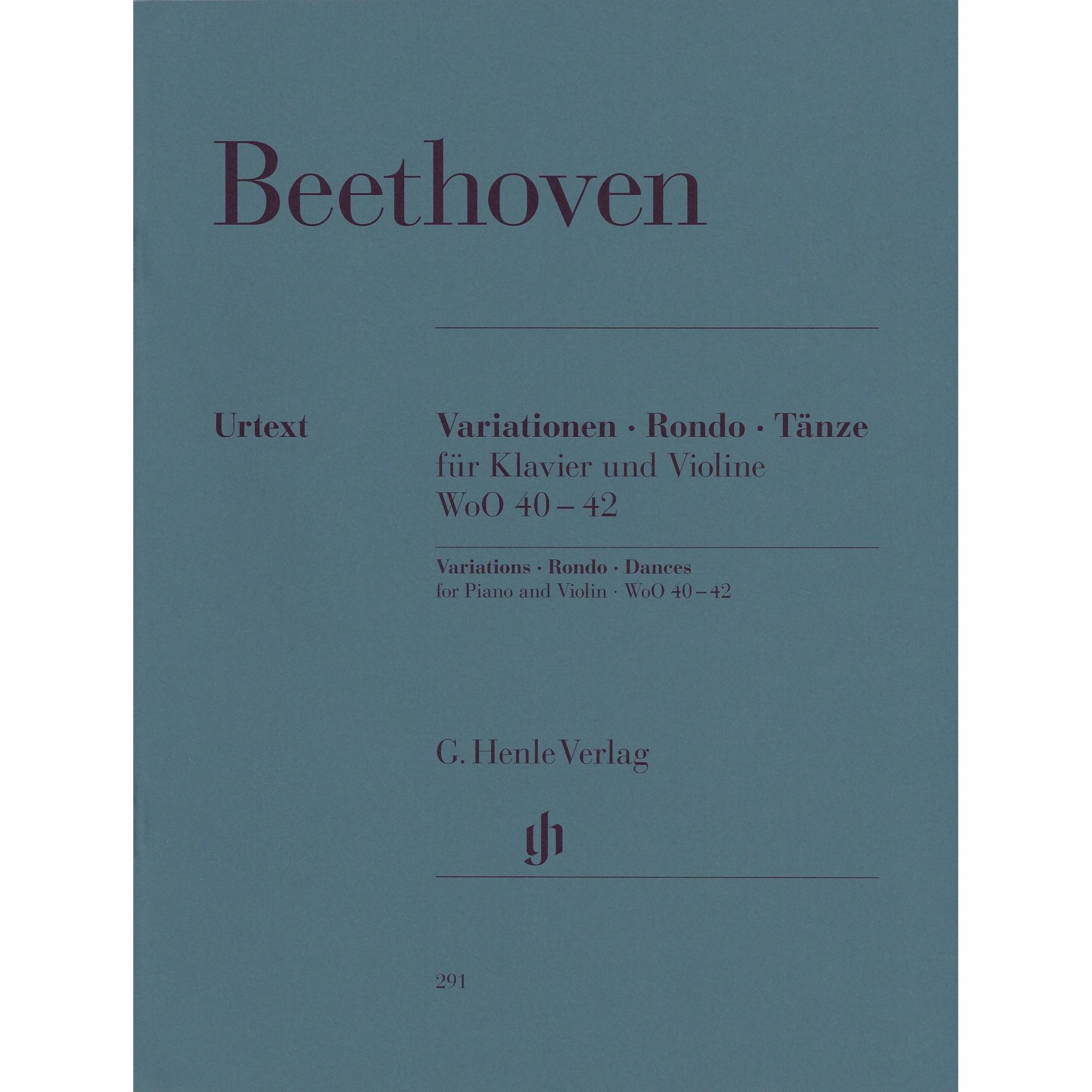 Beethoven -- Variations, Rondo & Dances, WoO 40-42 for Violin and Piano