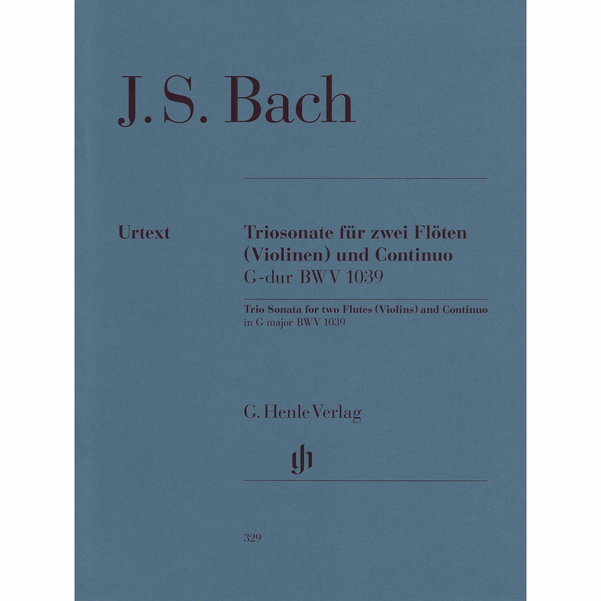 Bach -- Trio Sonata in G Major, BWV 1039 for Two Violins and Piano