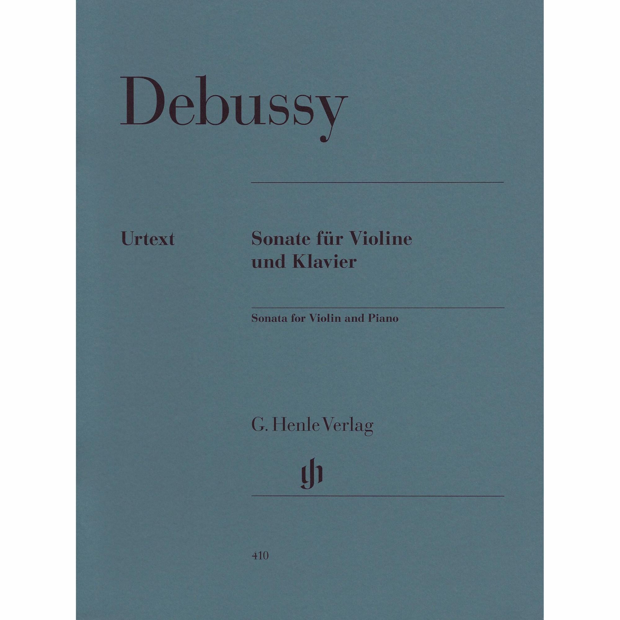 Debussy -- Sonata for Violin and Piano
