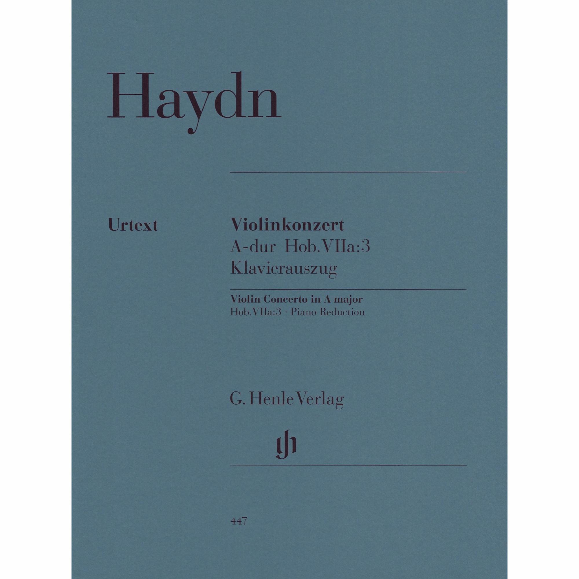 Haydn -- Concerto in A Major, Hob. VIIa:3 for Violin and Piano