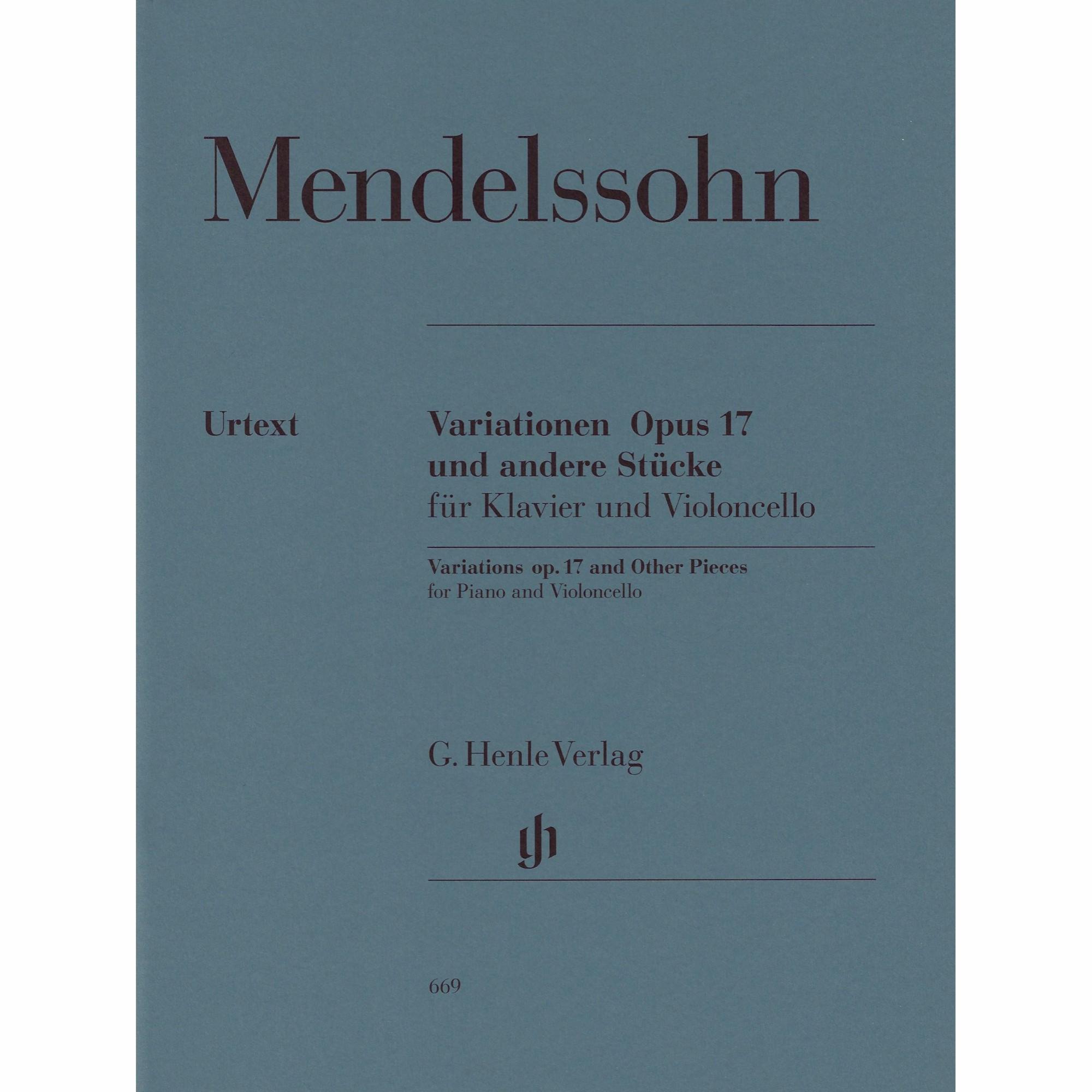 Variations Concertantes, Op. 17 for Cello and Piano