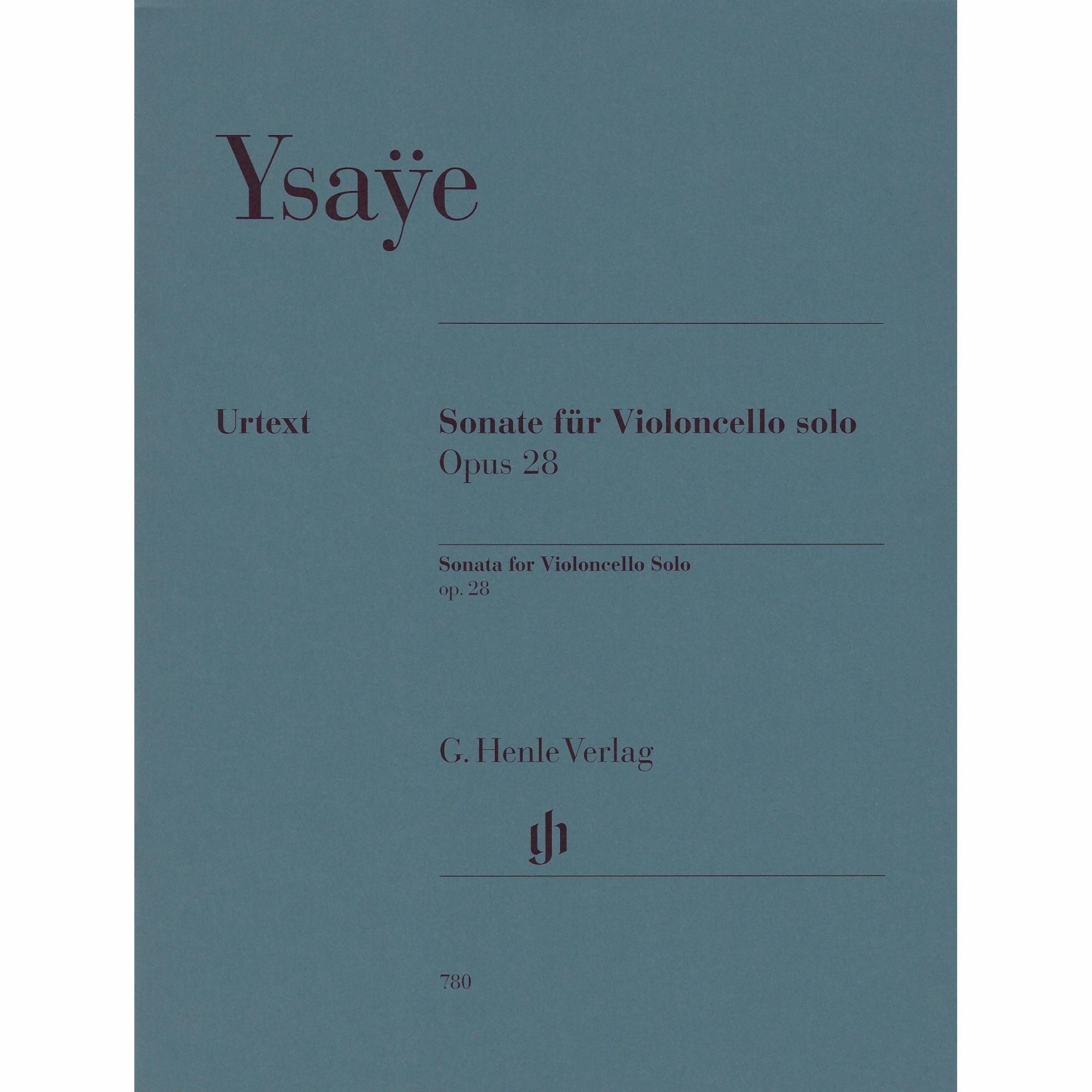 Ysaye -- Sonata, Op. 28 for Solo Cello