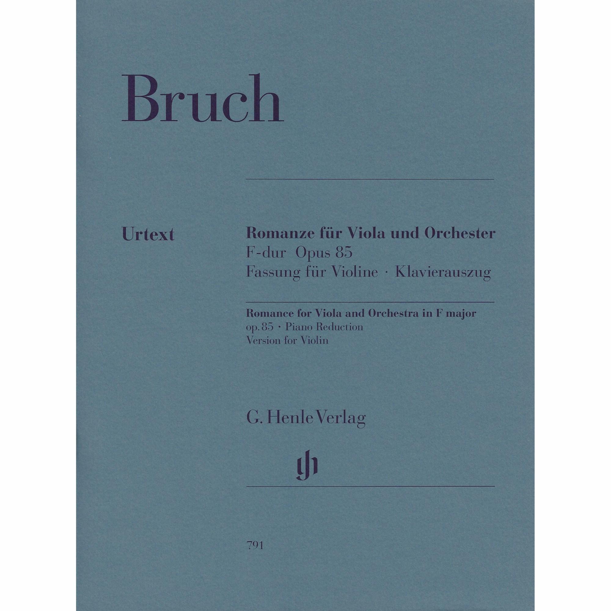 Bruch -- Romance in F Major, Op. 85 for Violin and Piano