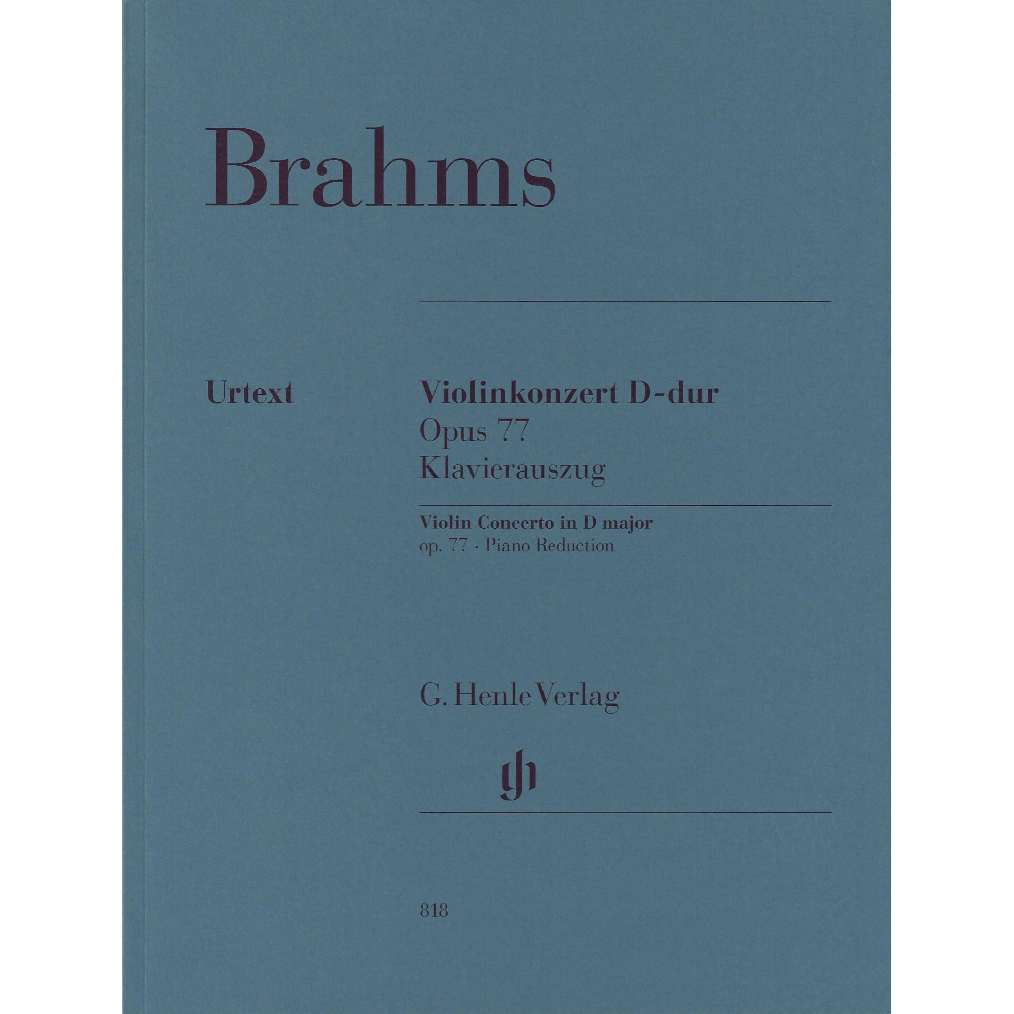 Brahms -- Violin Concerto in D Major, Op. 77 for Violin and Piano