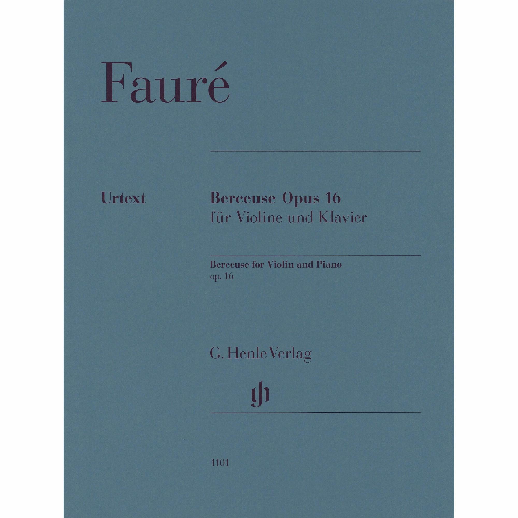 Faure -- Berceuse, Op. 16 for Violin and Piano