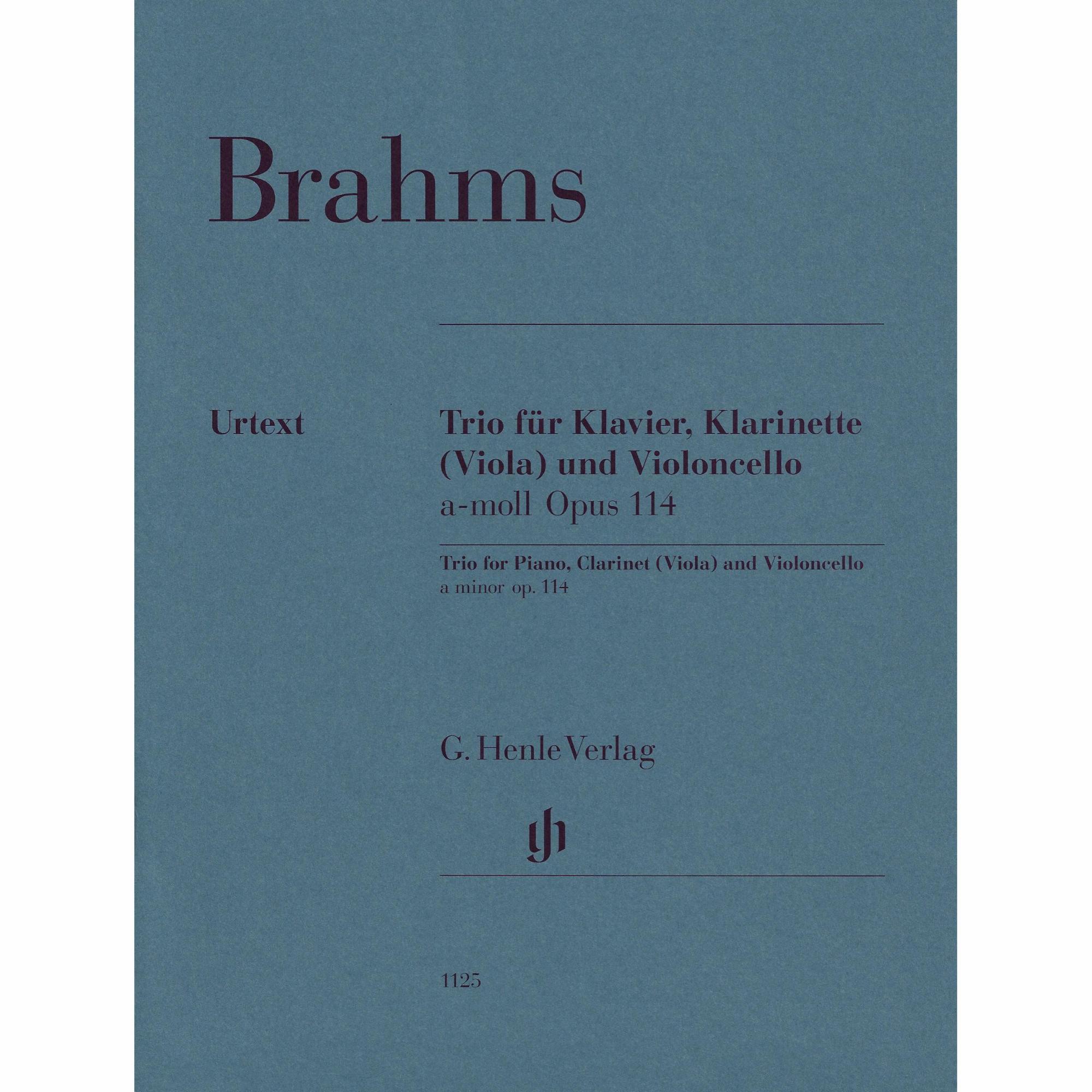 Brahms -- Clarinet Trio in A Minor, Op. 114